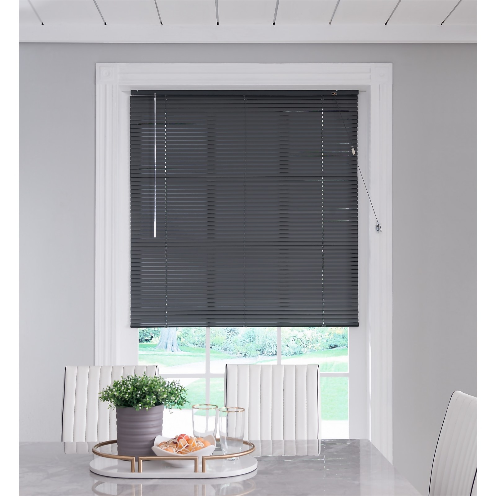 Photo of Aluminium Venetian Blind - Charcoal - 180x160cm