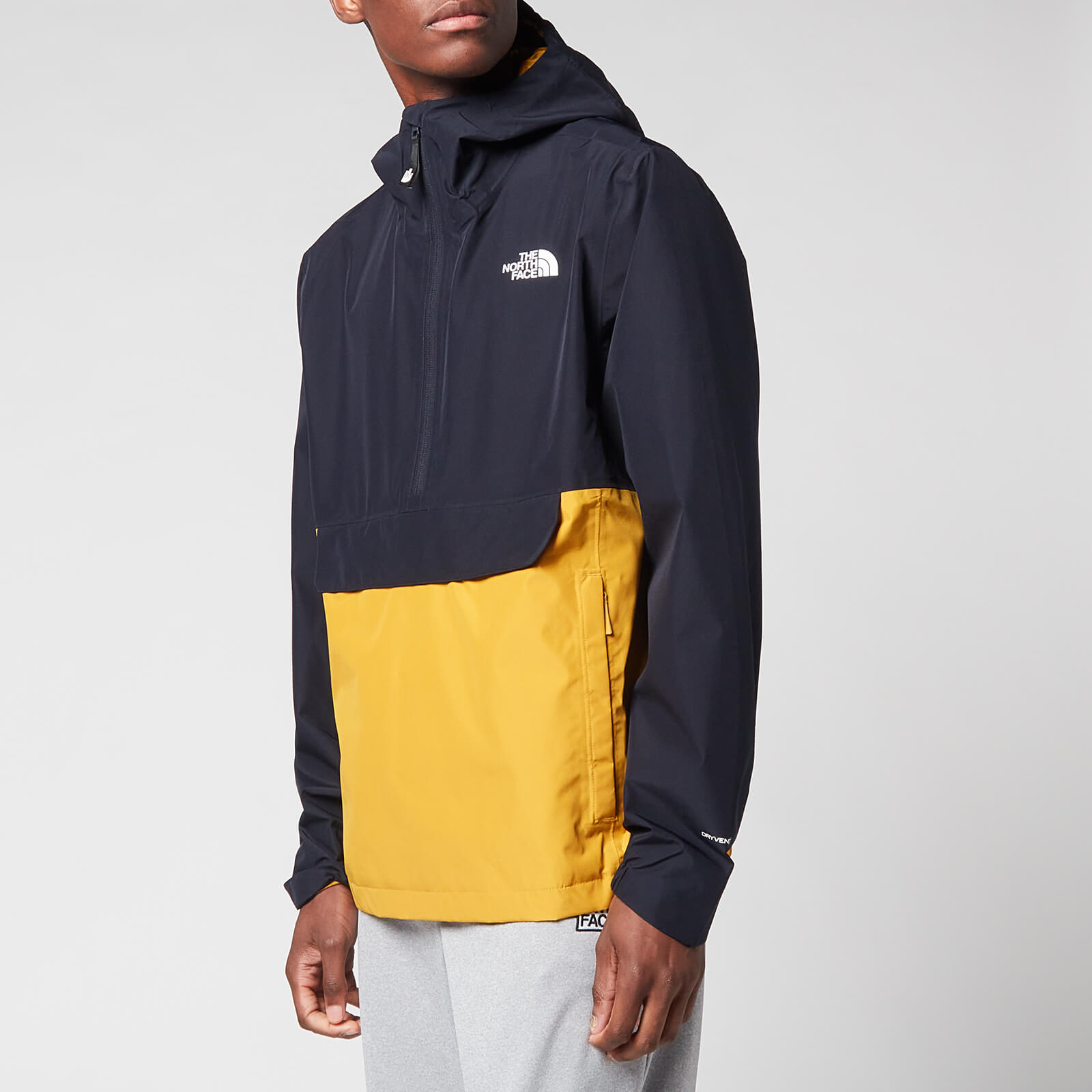 The North Face Men's Waterproof Fanorak - Aviator Navy/Arrowwood Yellow - L
