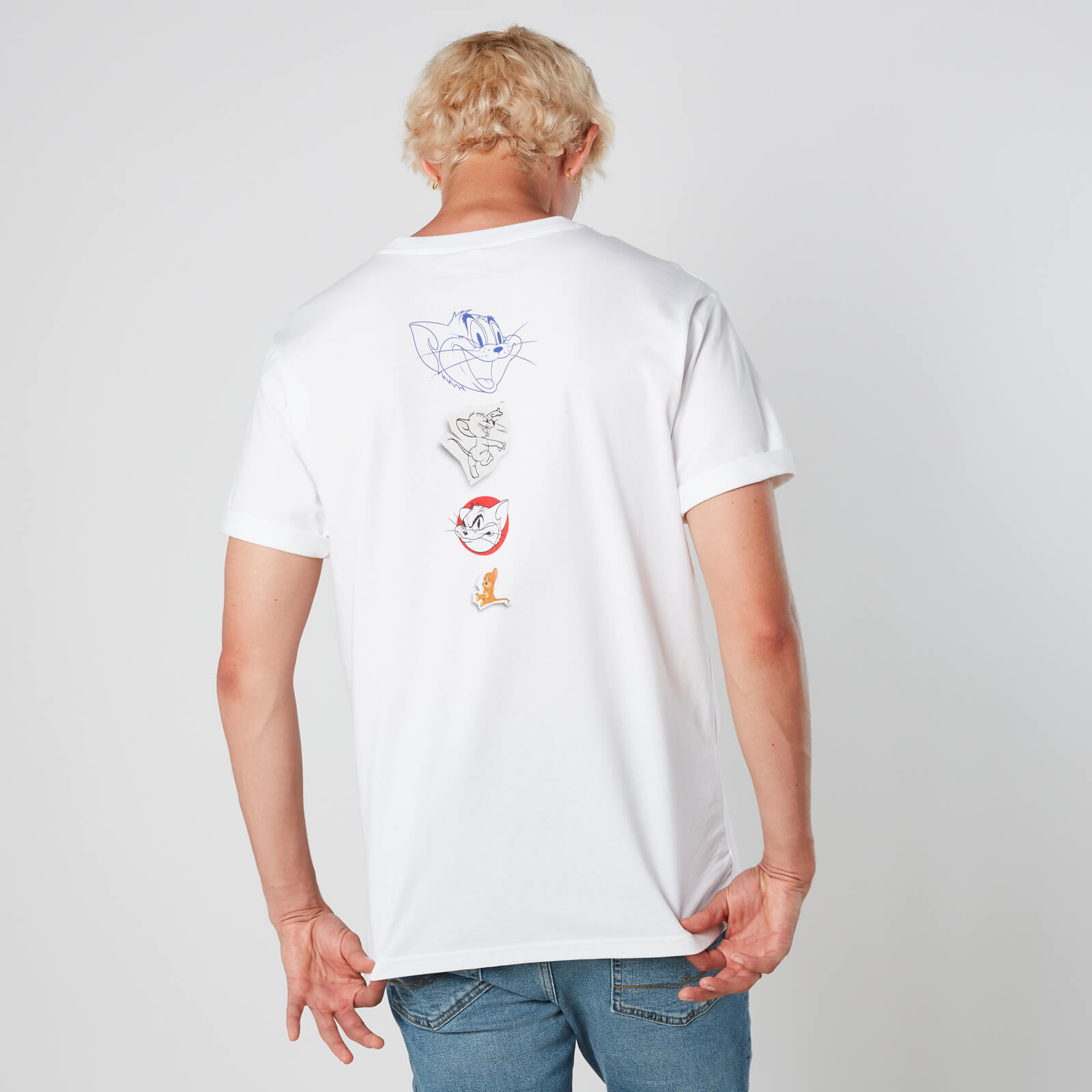 

Tom & Jerry Cascade Oversized Heavyweight T-Shirt - White - XL - Blanc