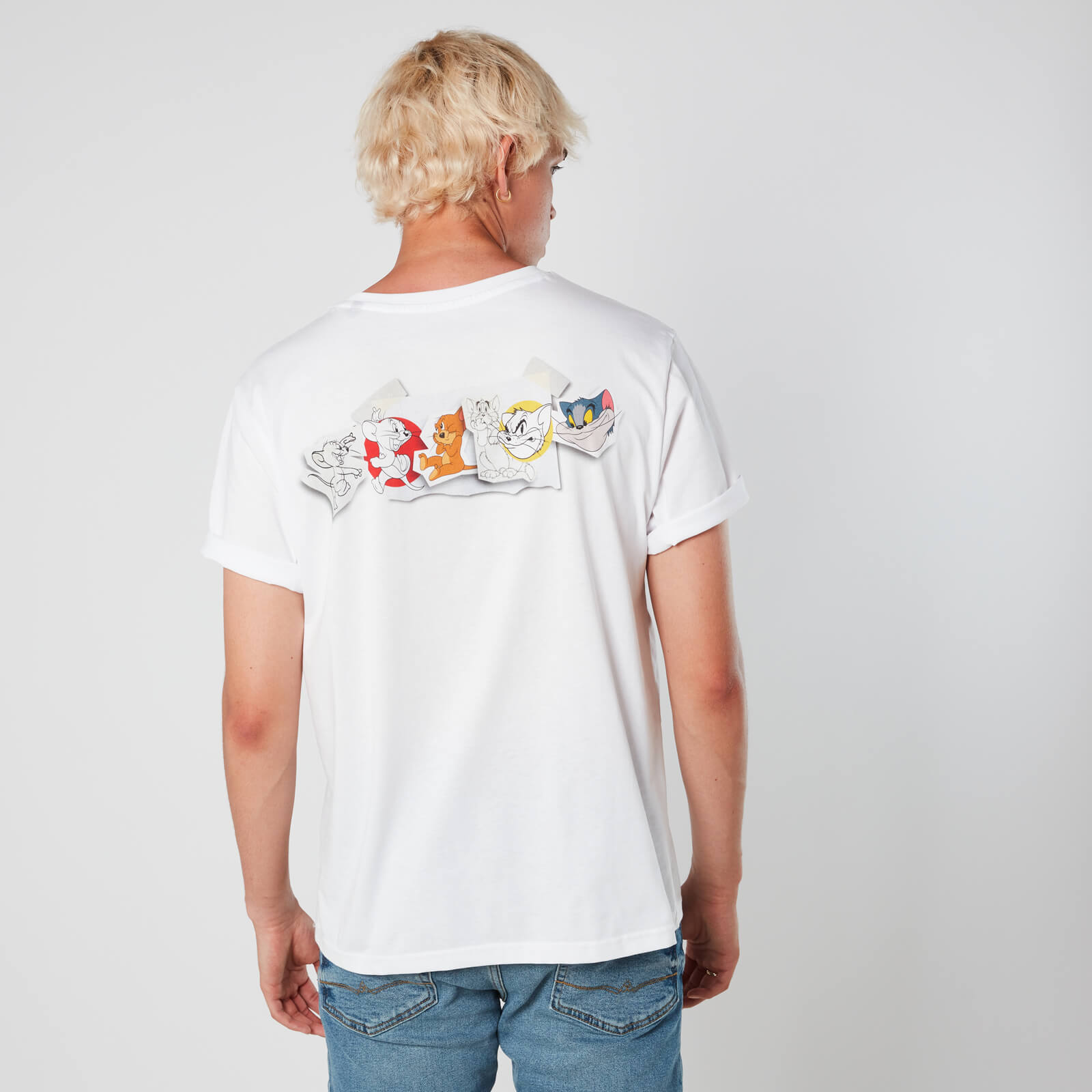 

Tom & Jerry Evolution Men's T-Shirt - White - L - Bianco