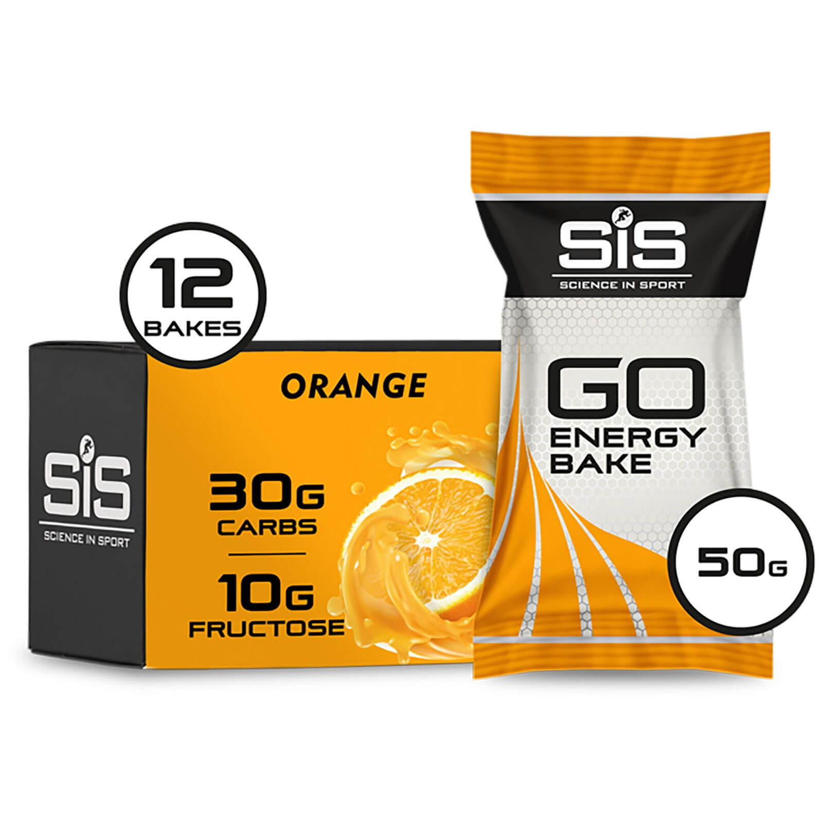 Science in Sport GO Energy Bake Bar Box of 12 - Orange