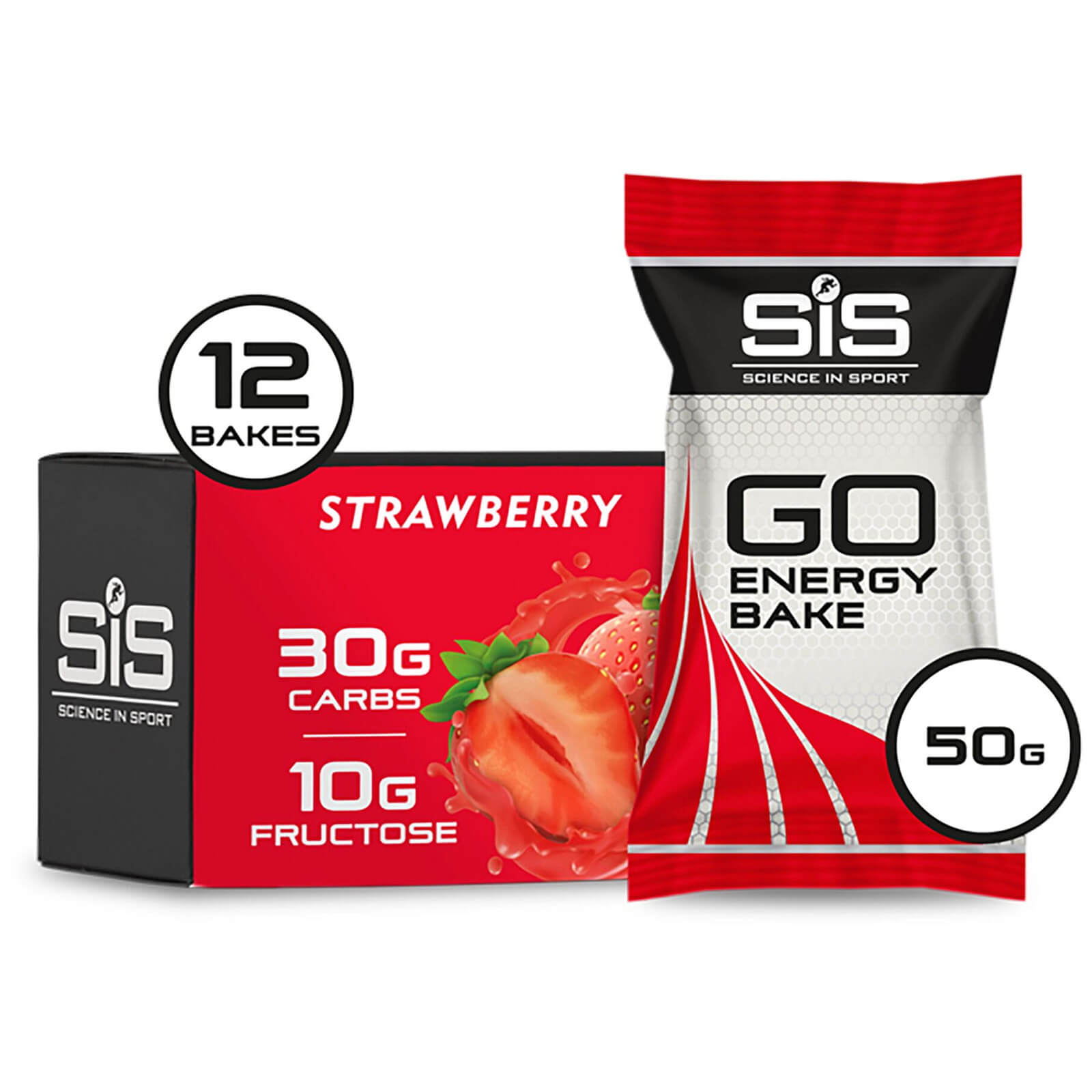 Science in Sport GO Energy Bake Bar Box of 12 - Strawberry