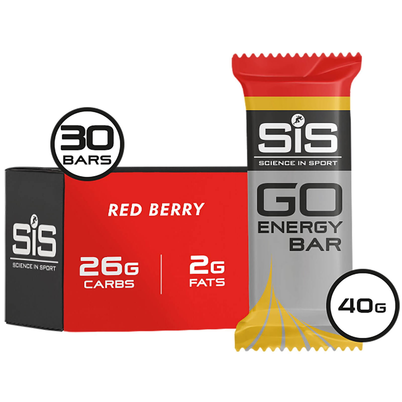 Science in Sport GO Mini Energy 40g Bar Box of 30 - Red Berry