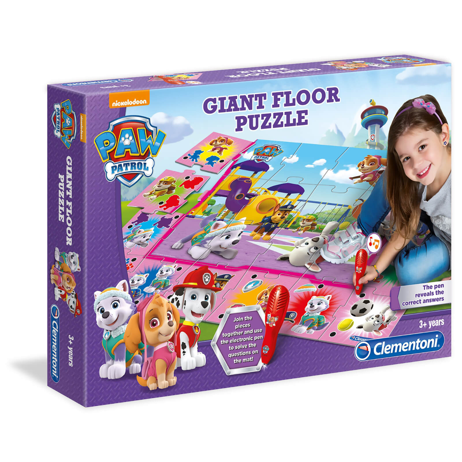 Photos - Board Game Clementoni Interactive Giant Floor Puzzle - Paw Patrol Girls 61825 