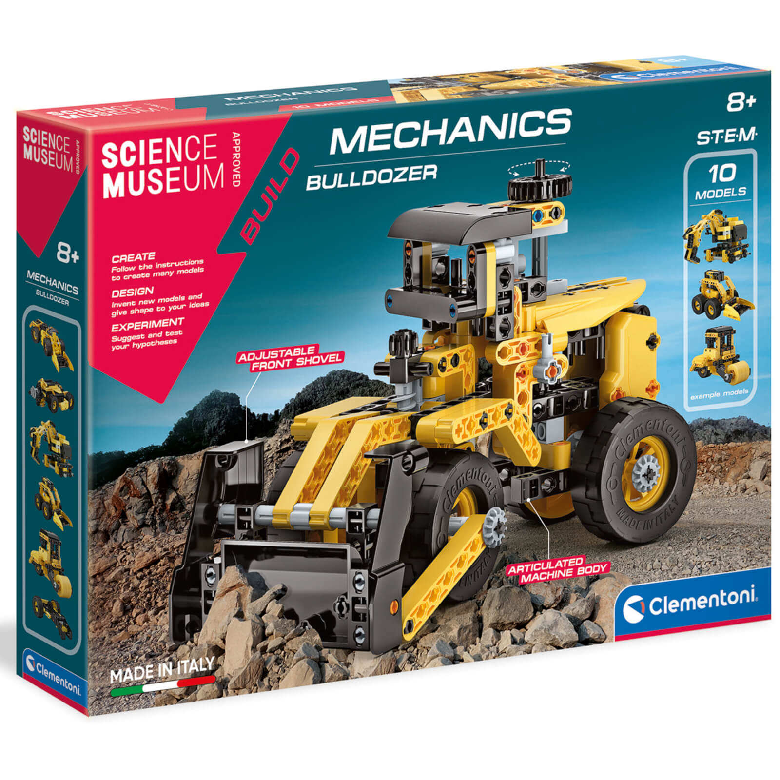 Image of Clementoni Mechanics Laboratory - Bulldozer Toy