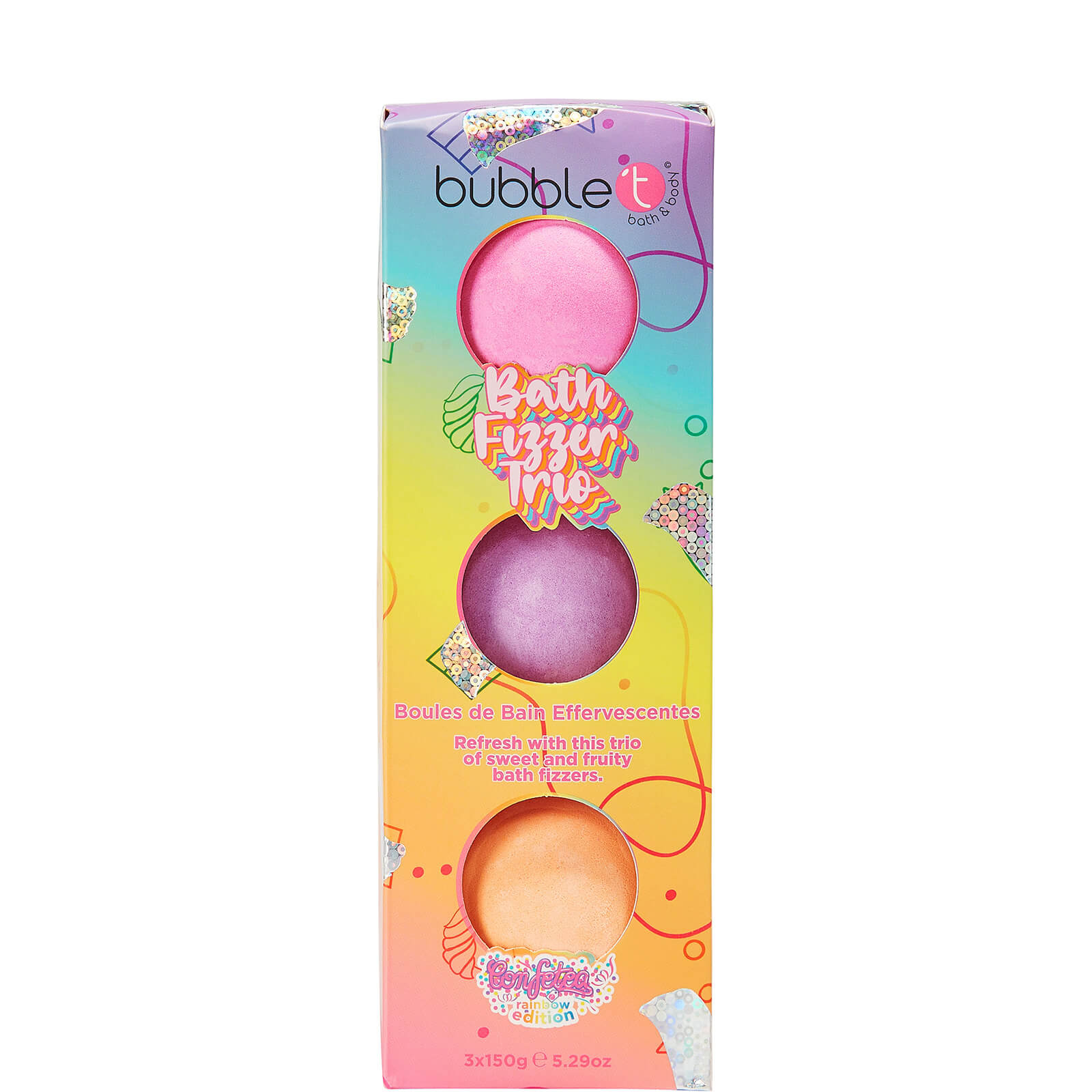 

Bubble T Cosmetics Rainbow Bath Fizzer Trio