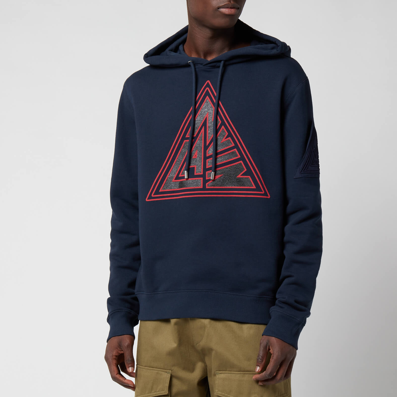 Lanvin Men's Triangle Logo Hoodie - Midnight Blue - S