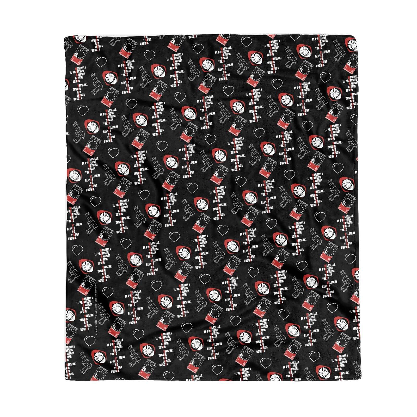 

Money Heist Dali Collage Fleece Blanket - M