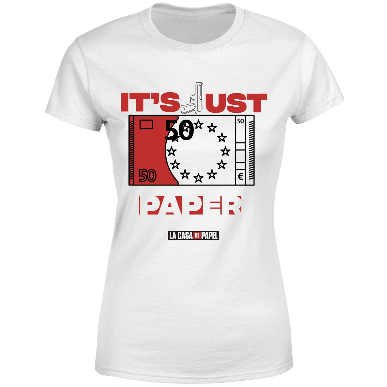 

Money Heist It's Just Paper Women's T-Shirt - White - L - Bianco
