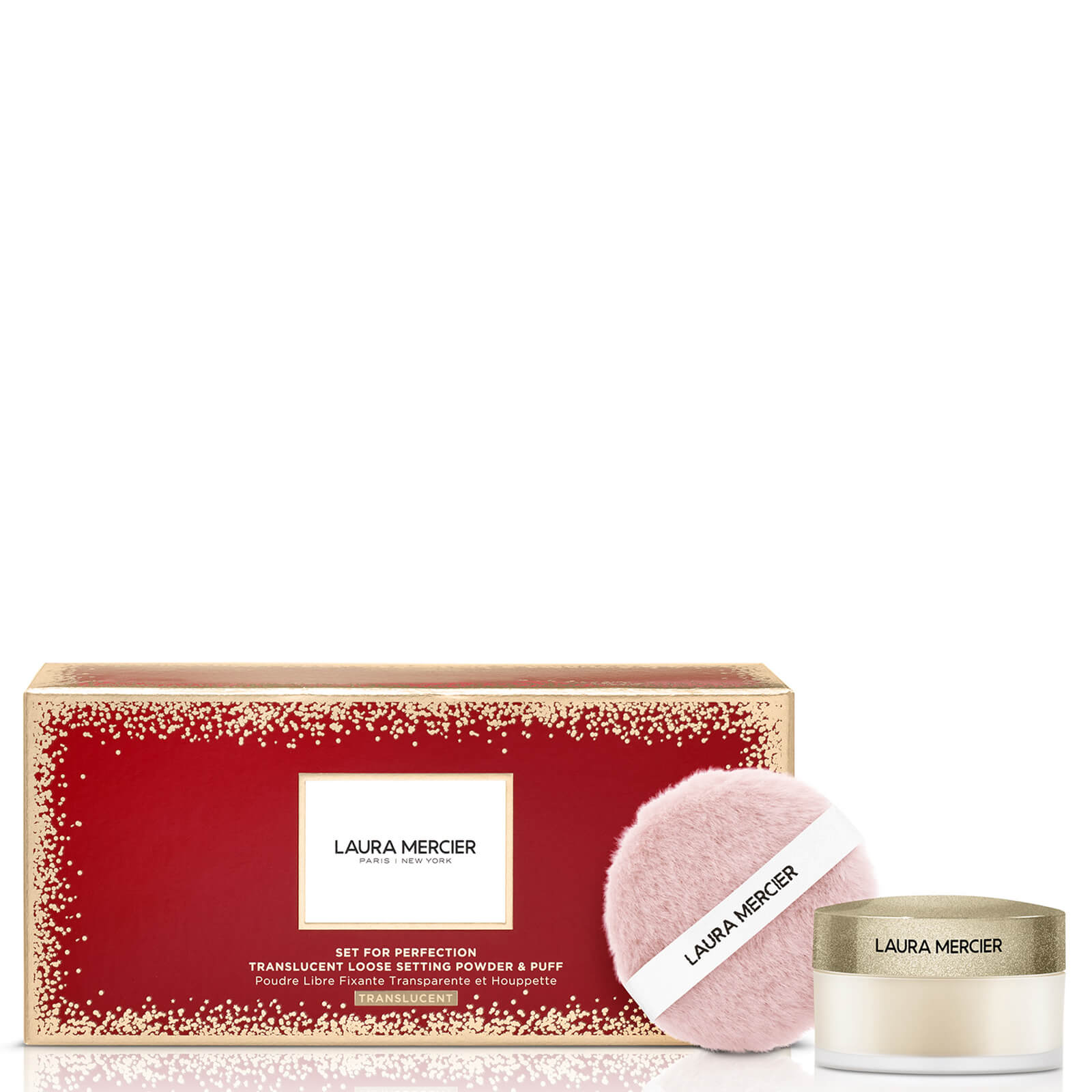 

Laura Mercier Set For Perfection Translucent Loose Setting Powder and Puff Set 10g (Various Colours) - Translucent