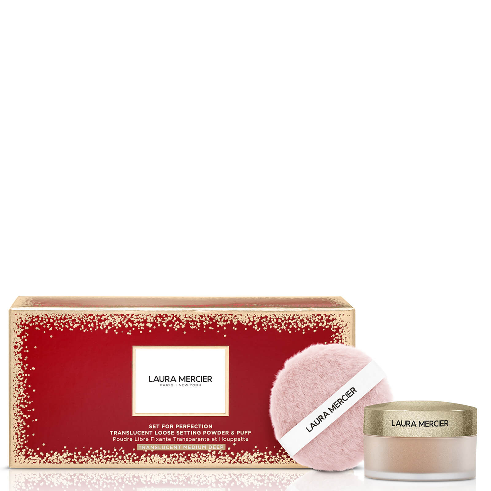 

Laura Mercier Set For Perfection Translucent Loose Setting Powder and Puff Set 10g (Various Colours) - Medium Deep