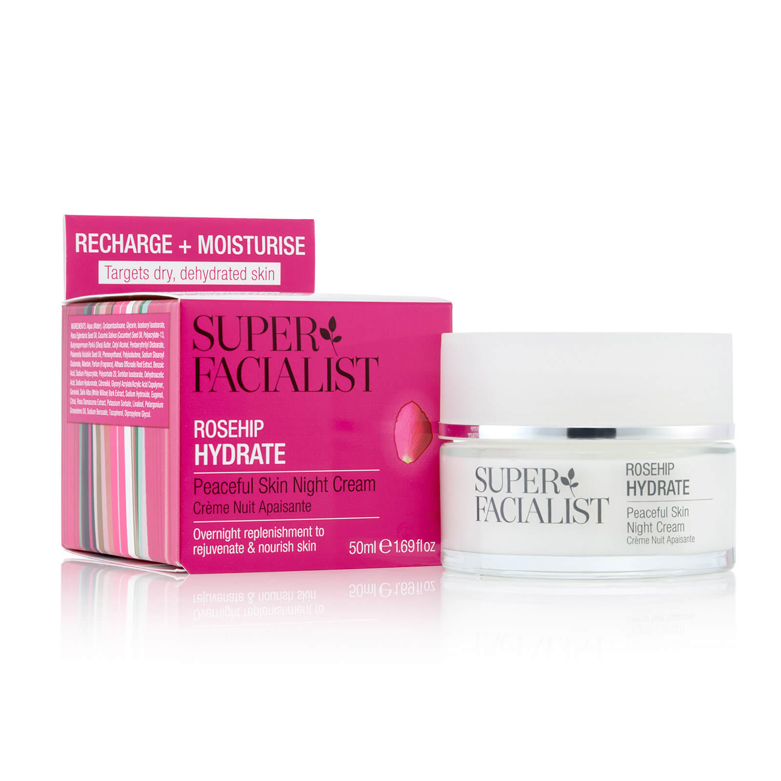 Super Facialist Rosehip Hydrate Peaceful Skin Night Cream - 50ml