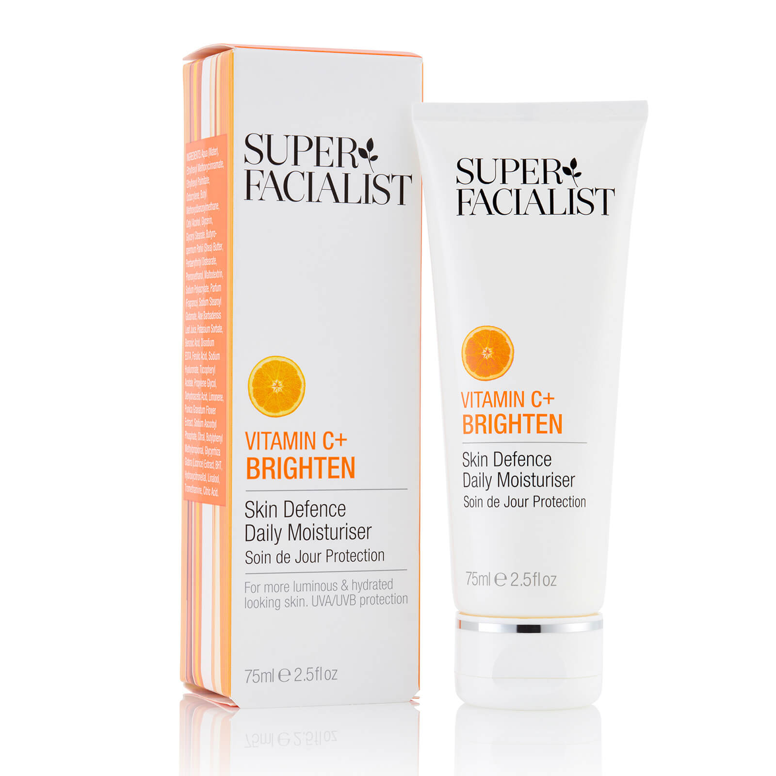 Super Facialist Vitamin C+ Brighten Skin Defence Daily Moisturiser - 75ml In White