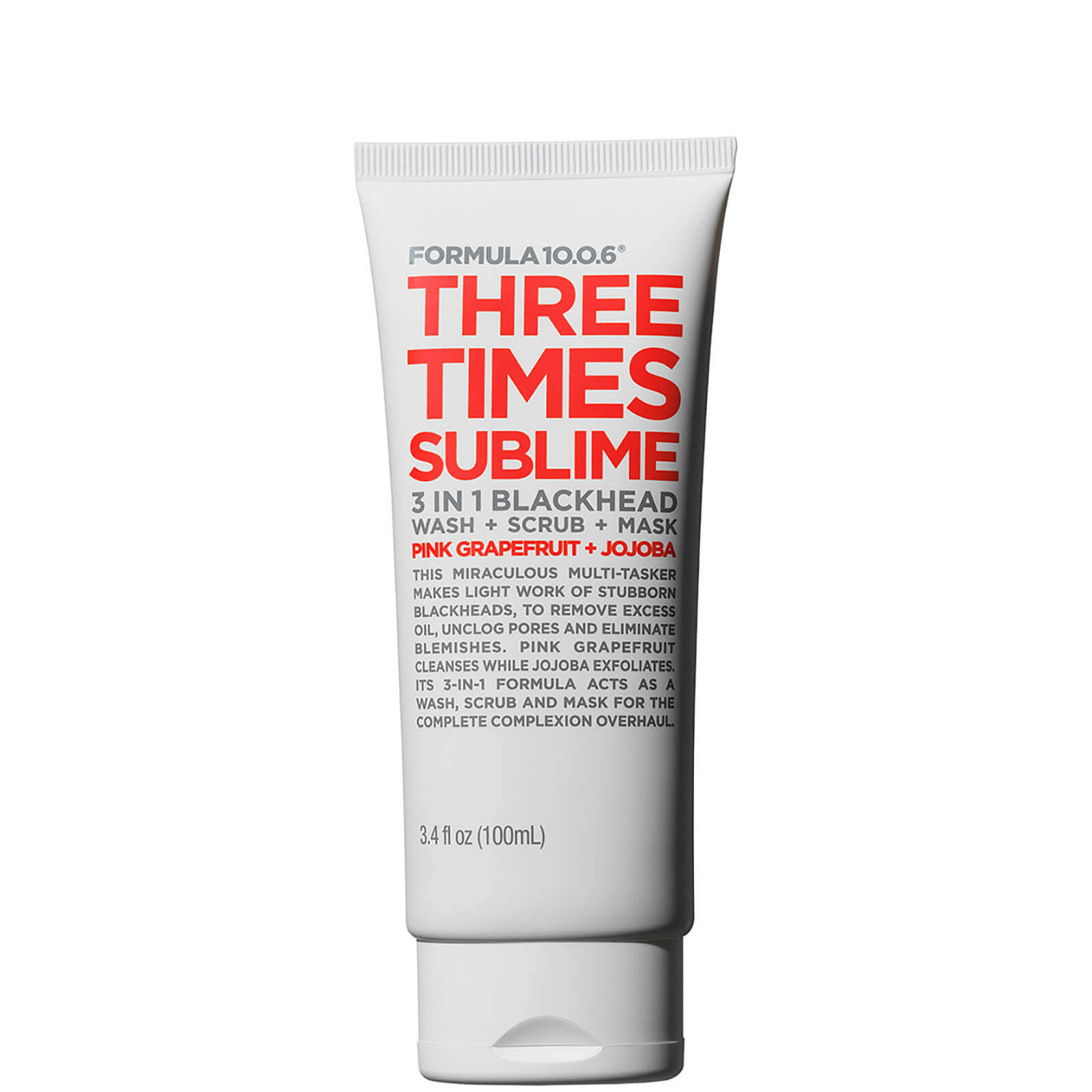 

Formula 10.0.6 Three Times Sublime 3-in-1 Blackhead Wash, Scrub and Mask