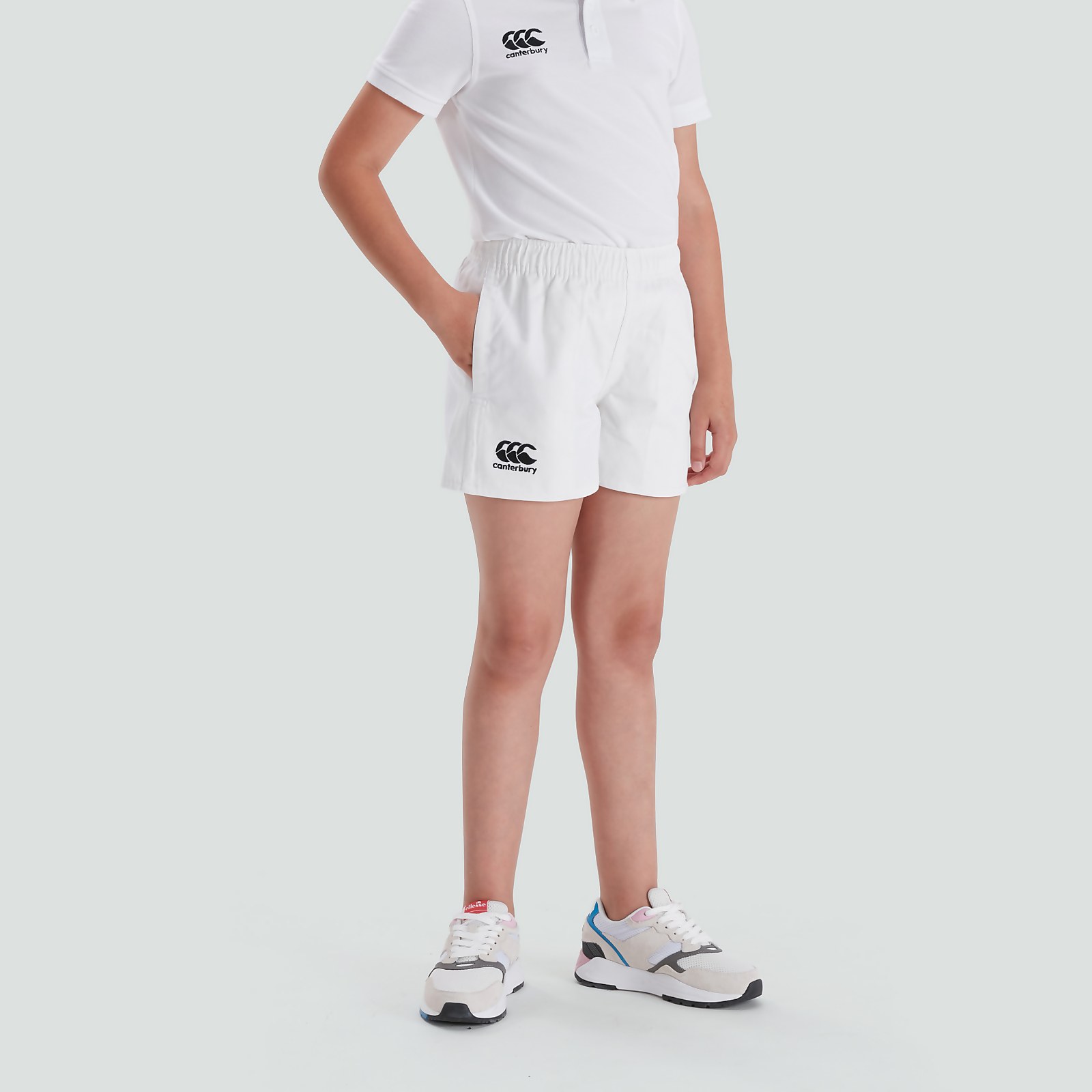 JUNIOR UNISEX PROFESSIONAL COTTON SHORT WHITE