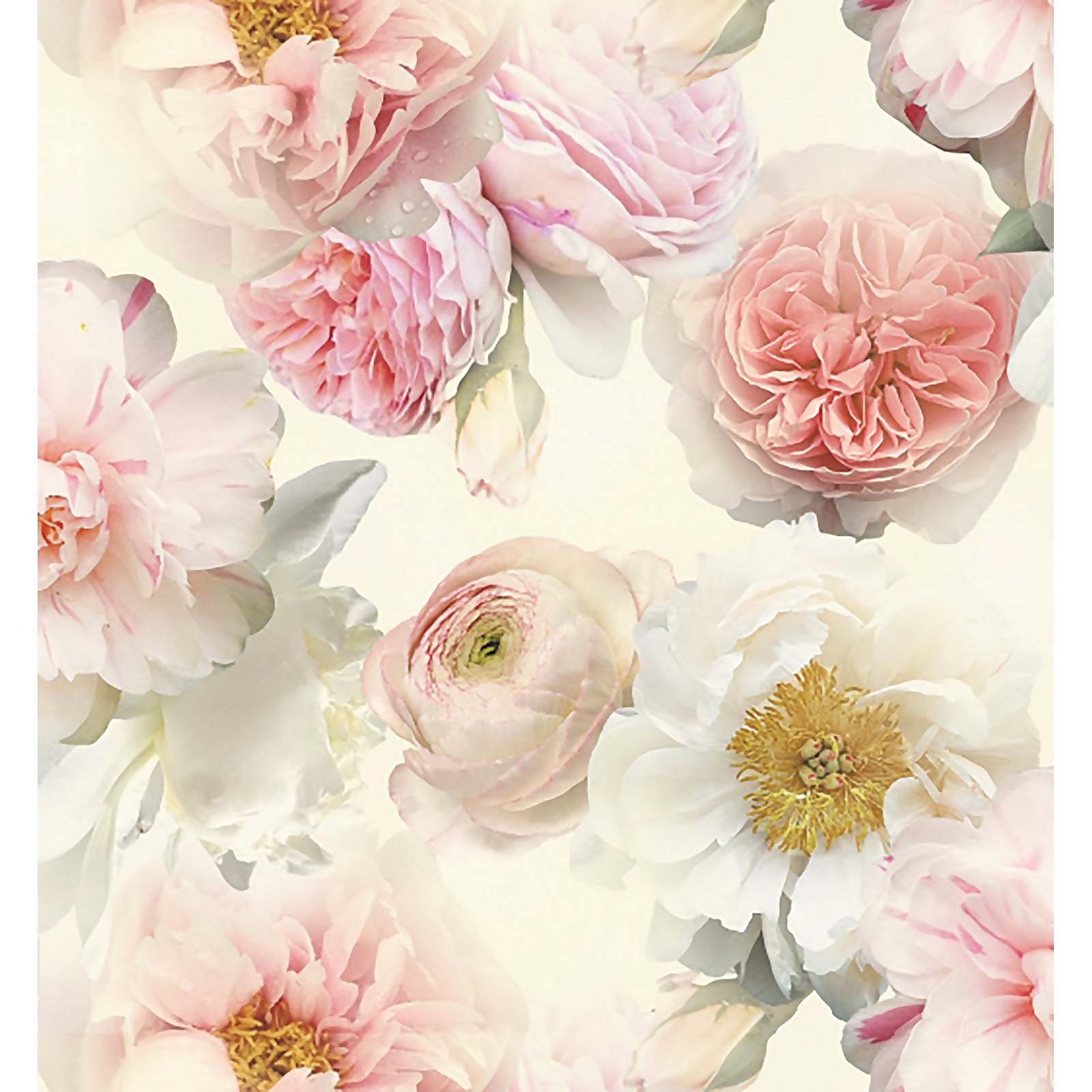Photo of Arthouse Diamond Bloom Floral Textured Glitter Blush Pink Wallpaper A4 Sample