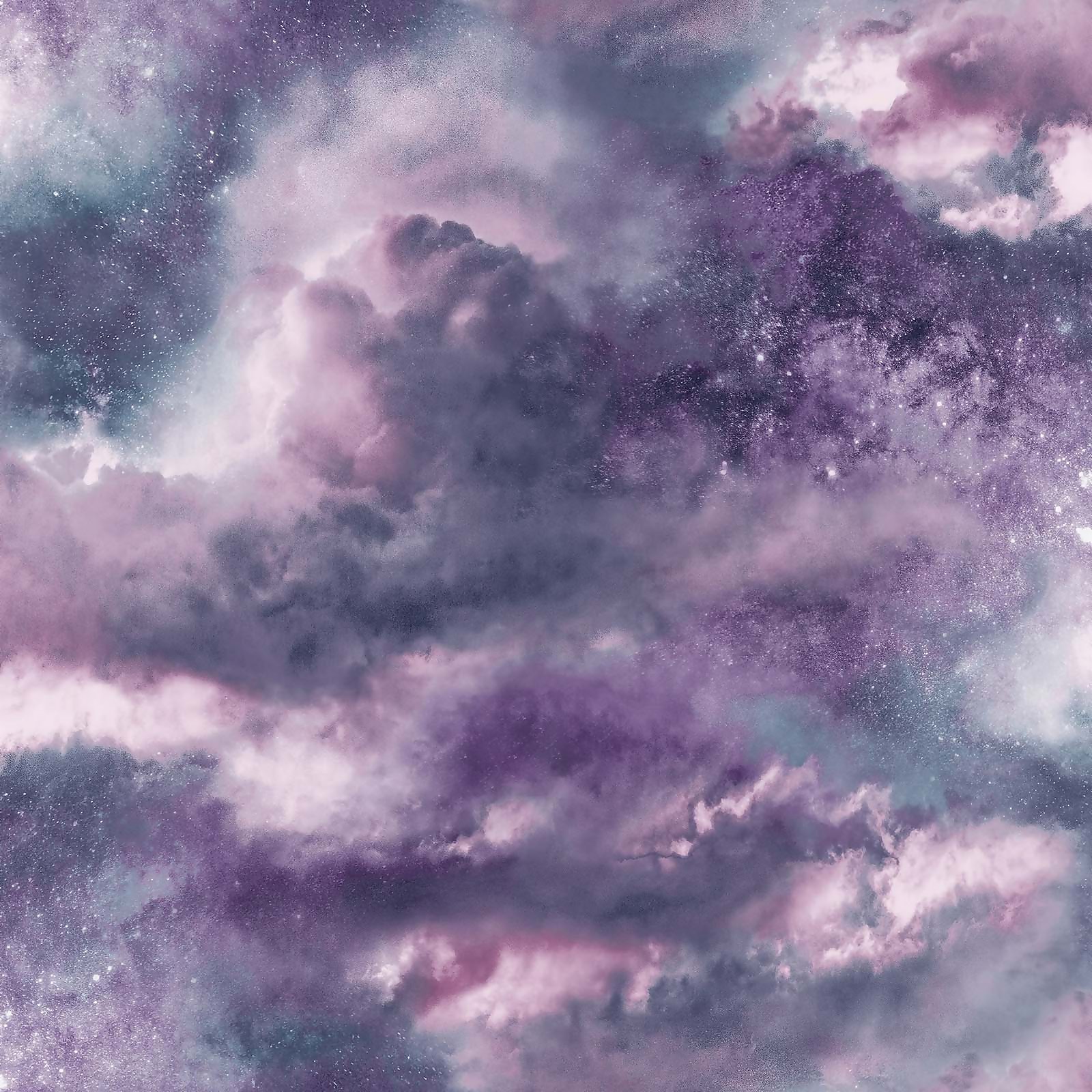 Photo of Arthouse Diamond Galaxy Cloud Textured Glitter Purple Wallpaper A4 Sample