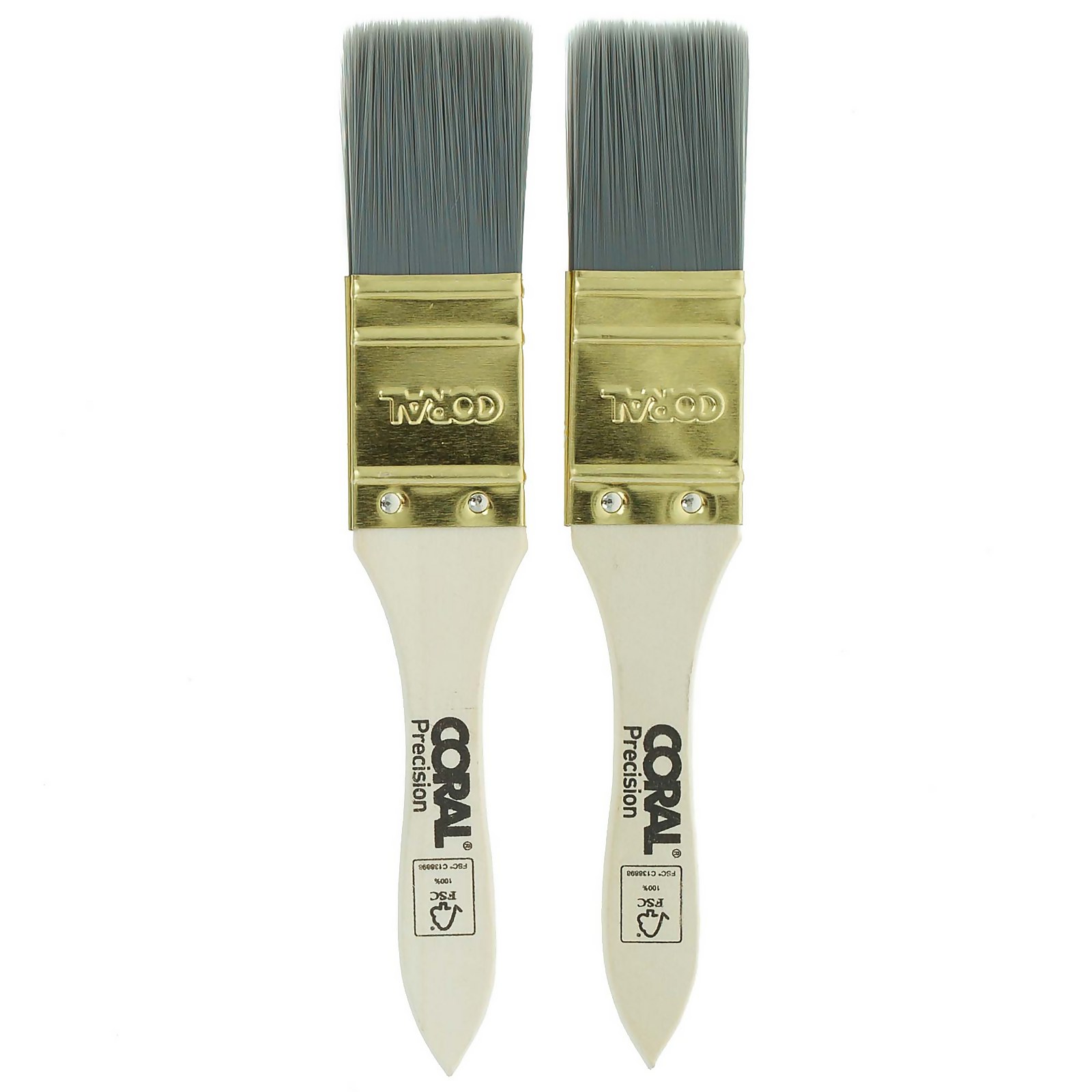 Photo of Coral Precision 2 Piece Touch-up Paint Brush Set For Tester Pots & Detail