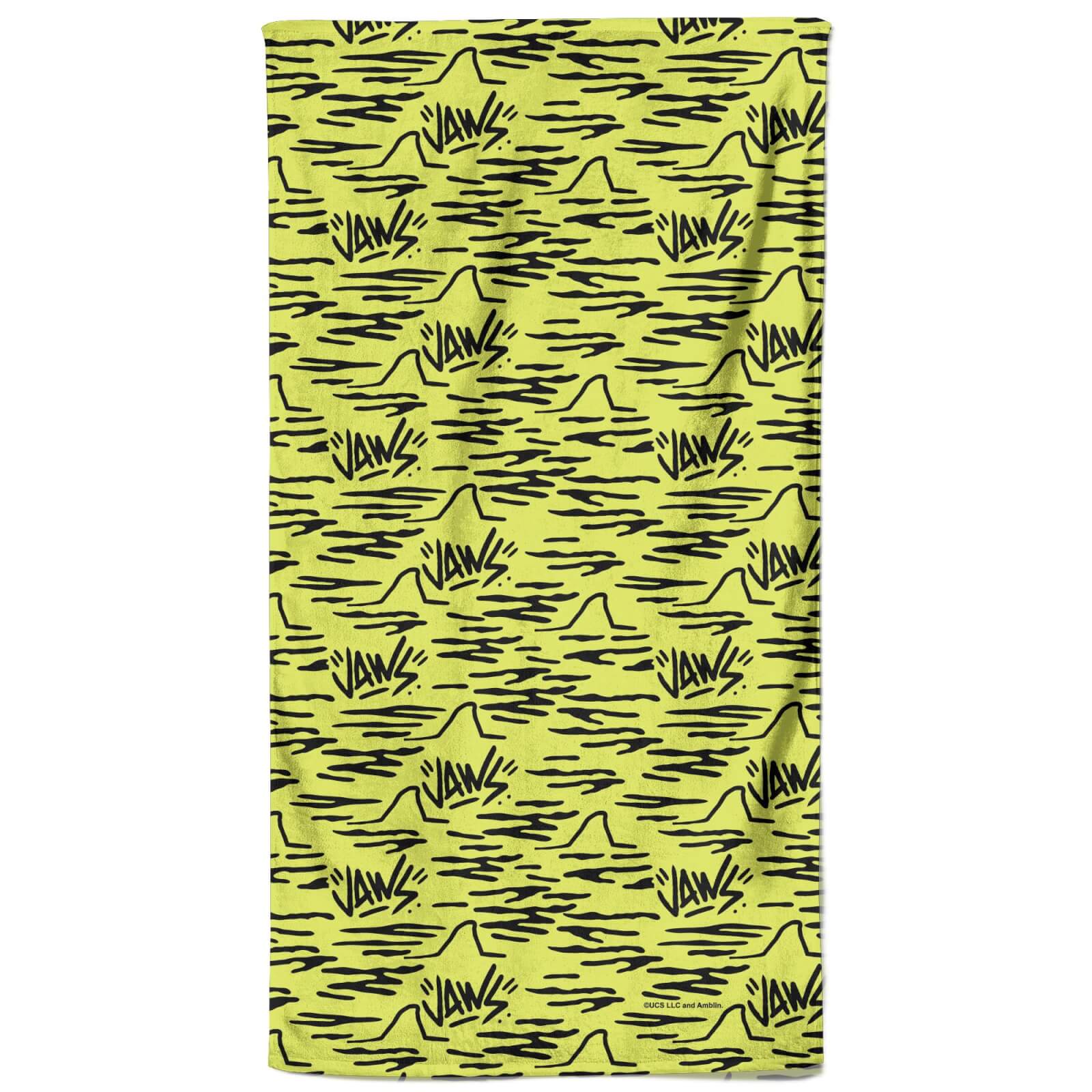 

Jaws Yellow Doodle Pattern Beach Towel