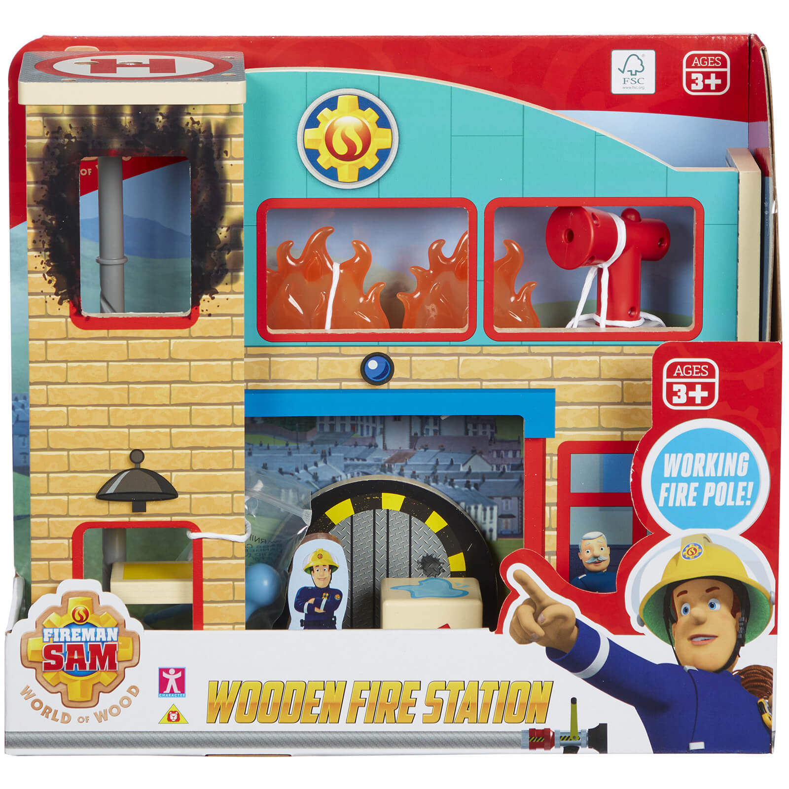 Image of Fireman Sam - Wooden Fire Station