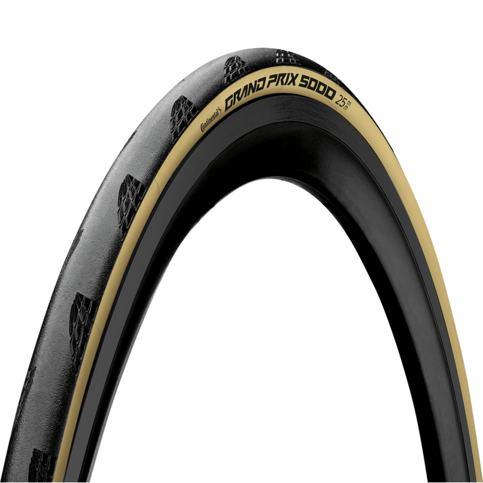 Continental Grand Prix 5000 Clincher Road Tyre - Cream Wall - 700c x 25mm