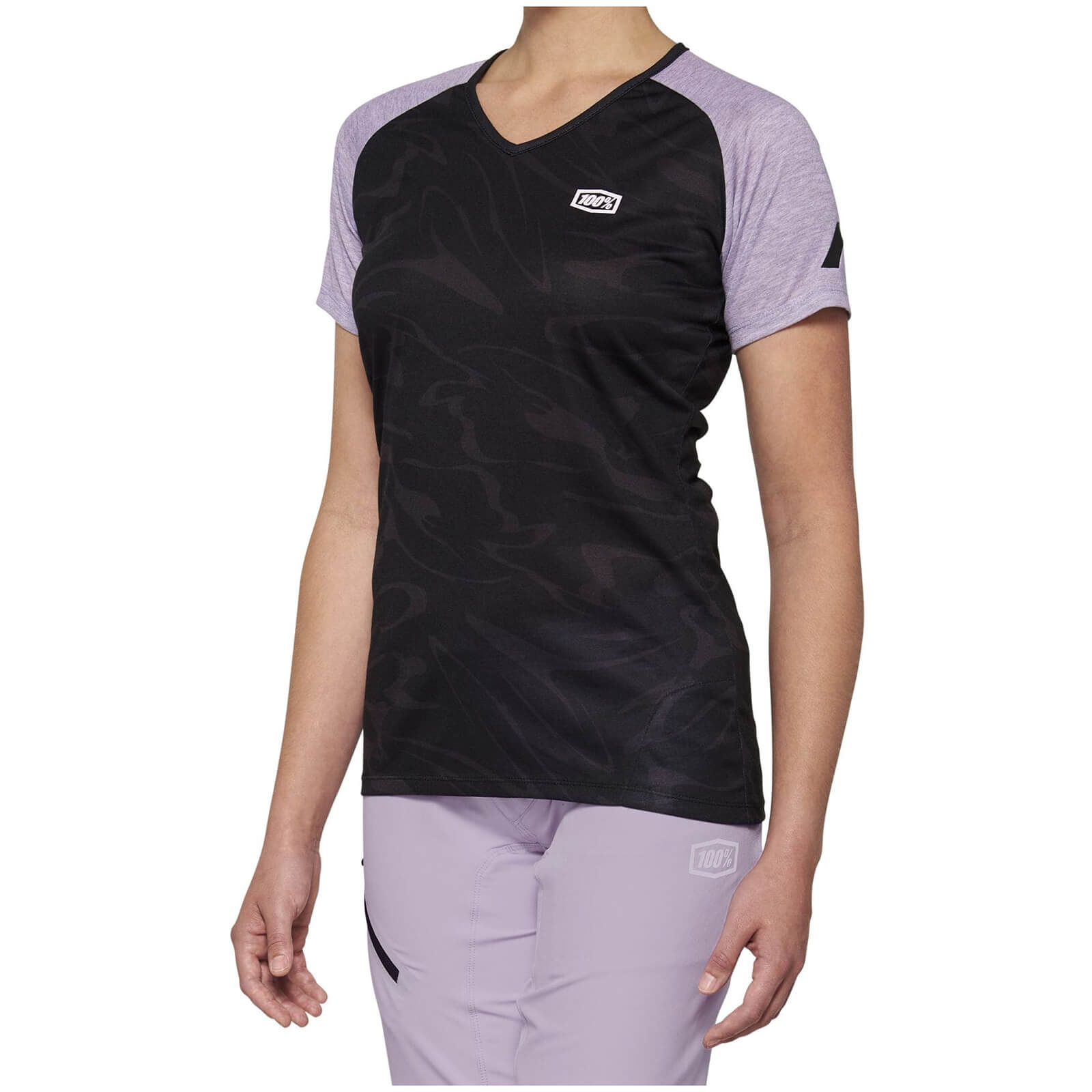 100% Women's Airmatic MTB Jersey - S - Black/Lavender