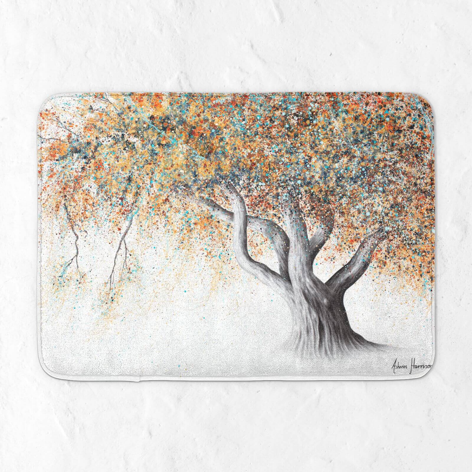 Rusty Autumn Tree Bath Mat