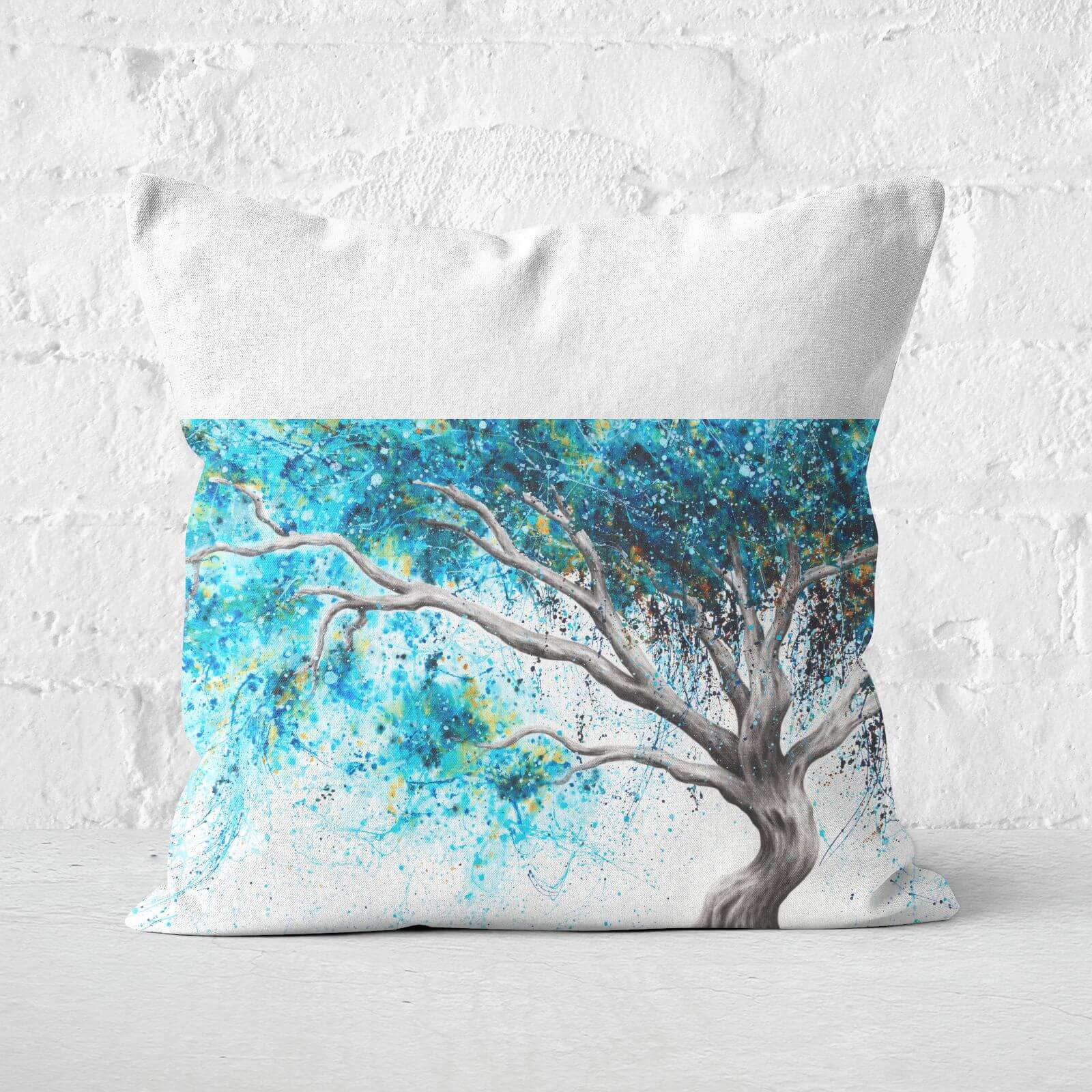 Blue Crystal Dream Tree Square Cushion - 40x40cm - Soft Touch