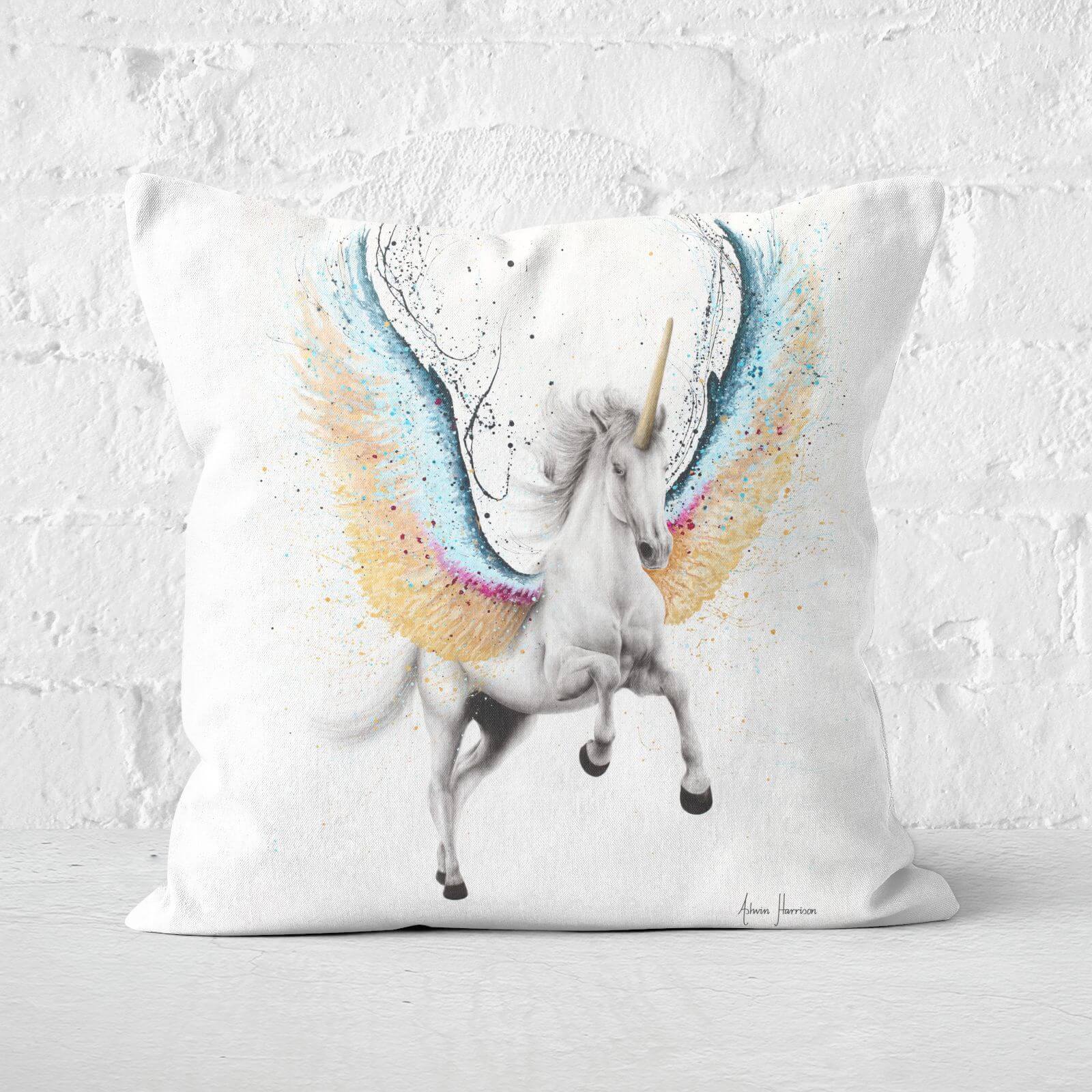 Whimsical Unicorn Square Cushion - 40x40cm - Soft Touch