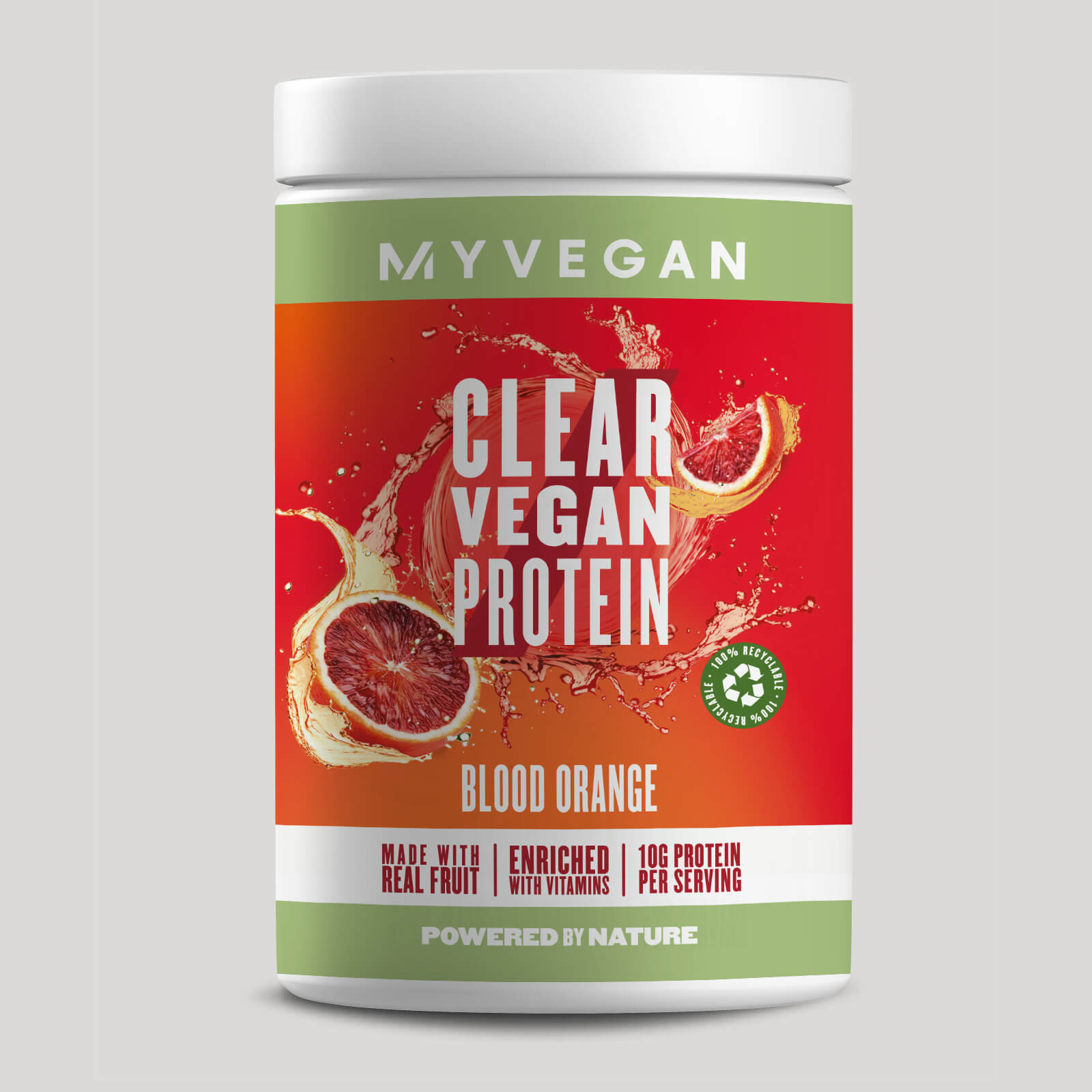Myvegan Clear vegan protein powder - 40servings - blood orange