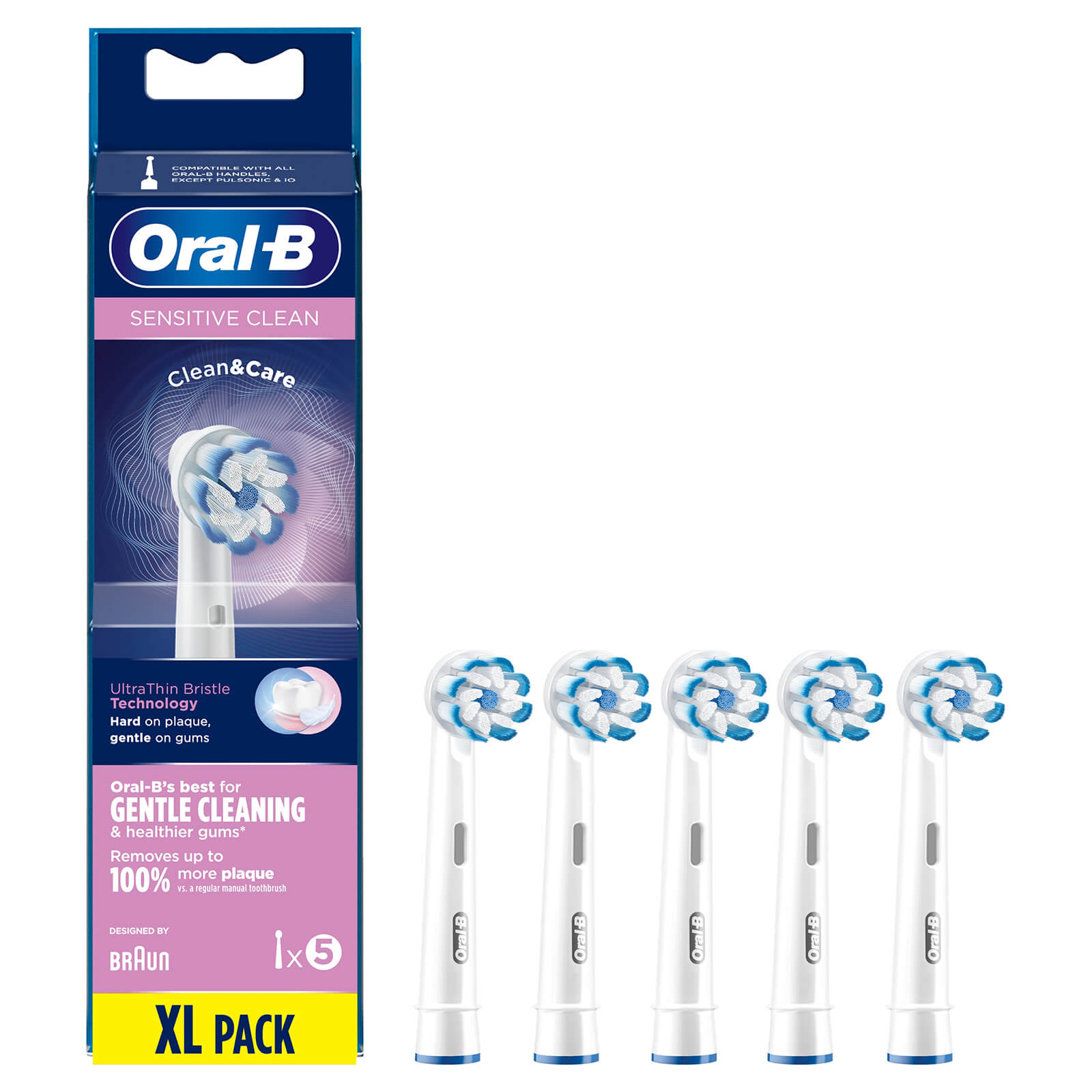 Oral-B Sensitive Clean Toothbrush Head – 5 Counts lookfantastic.com imagine