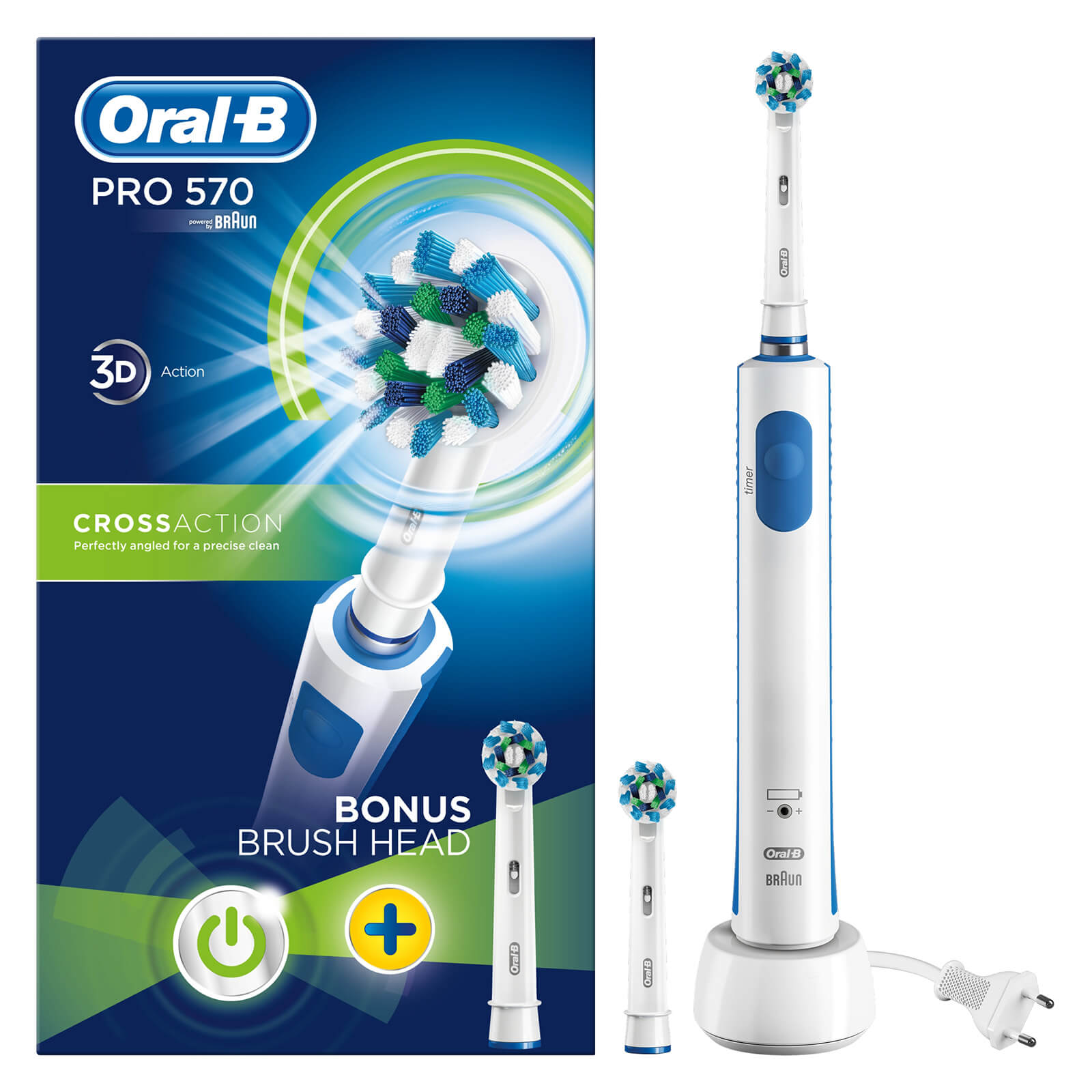 Oral-B Pro 570 Cross Action Electric Toothbrush lookfantastic.com imagine