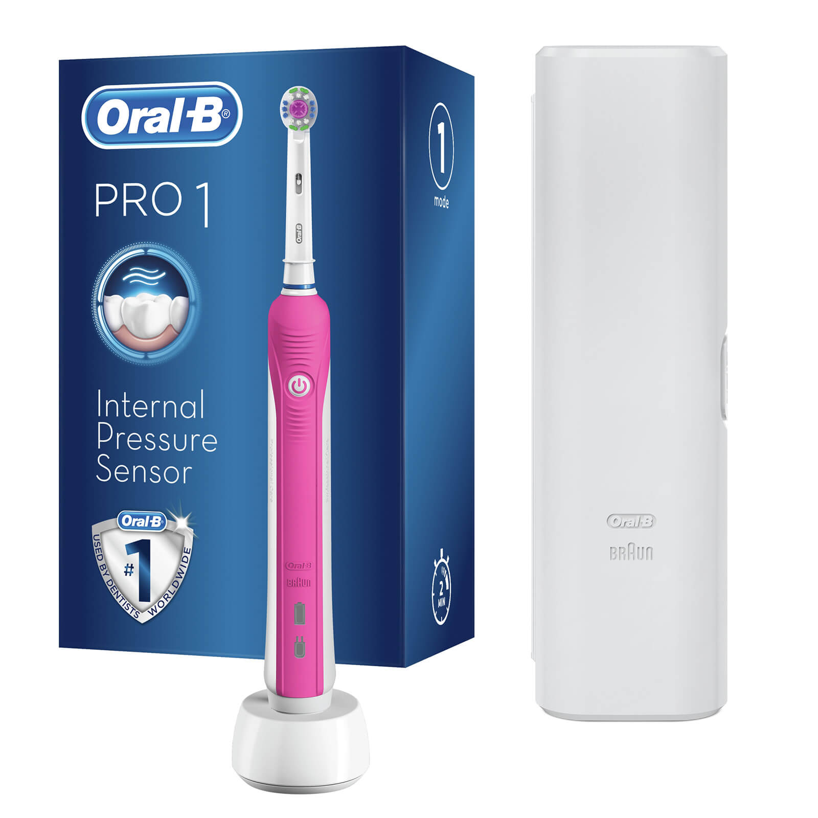 Oral-B Pro 1 680 Electric Toothbrush – Pink lookfantastic.com imagine