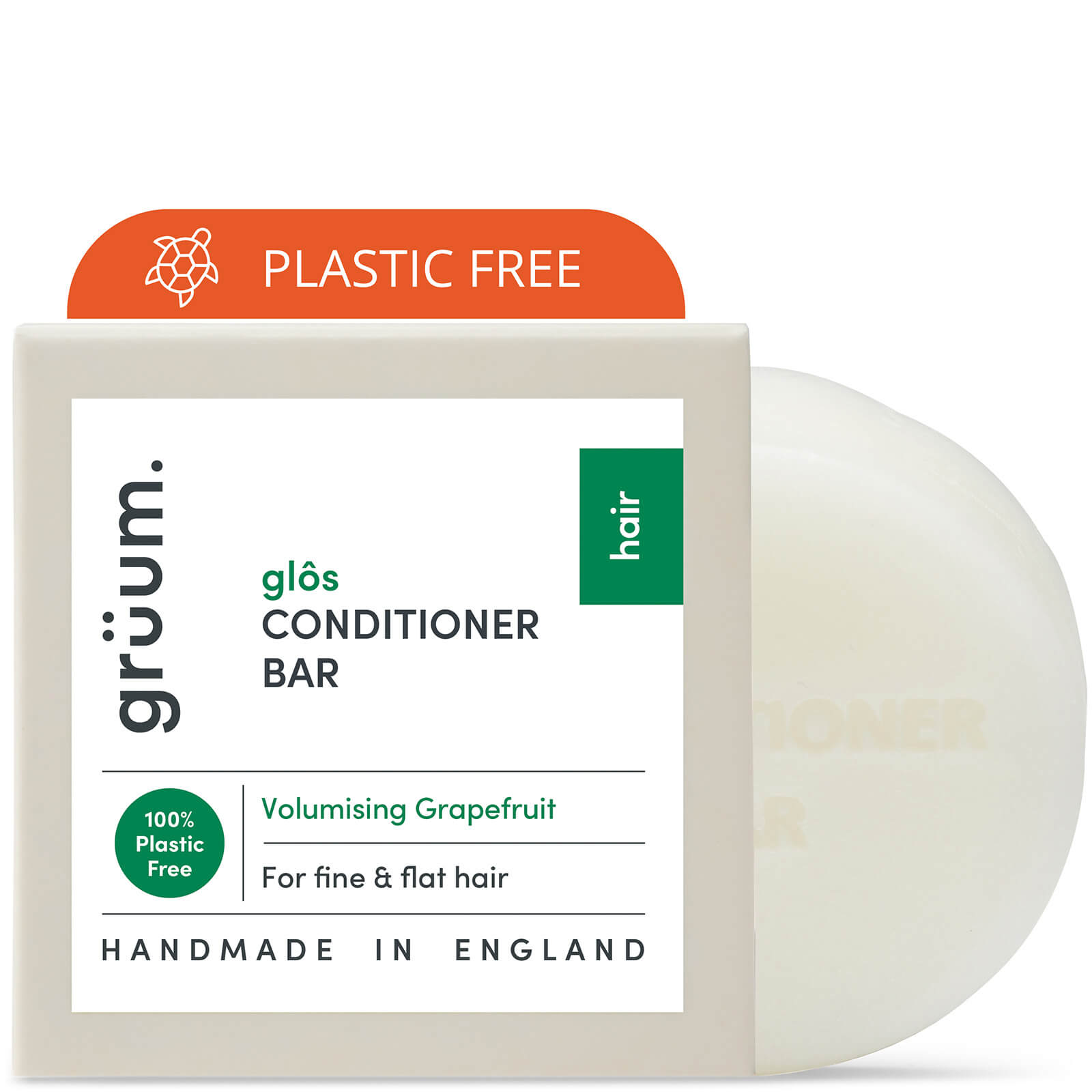 Grüum Glôs Zero Plastic Conditioner Bar 50g - Volumising