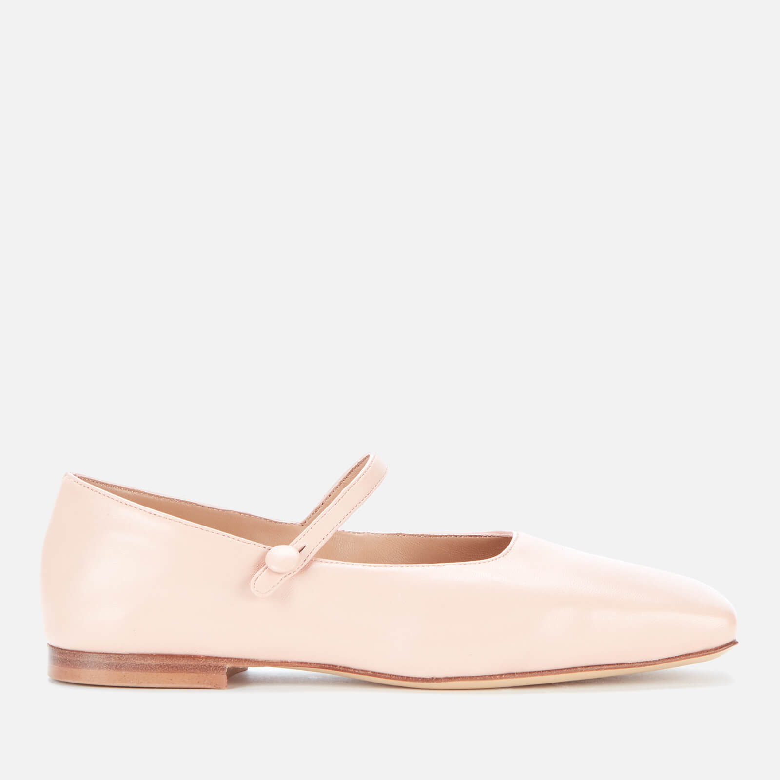 Mansur Gavriel Women's Square Toe Leather Mary Jane Flats - Ballerina - UK 6