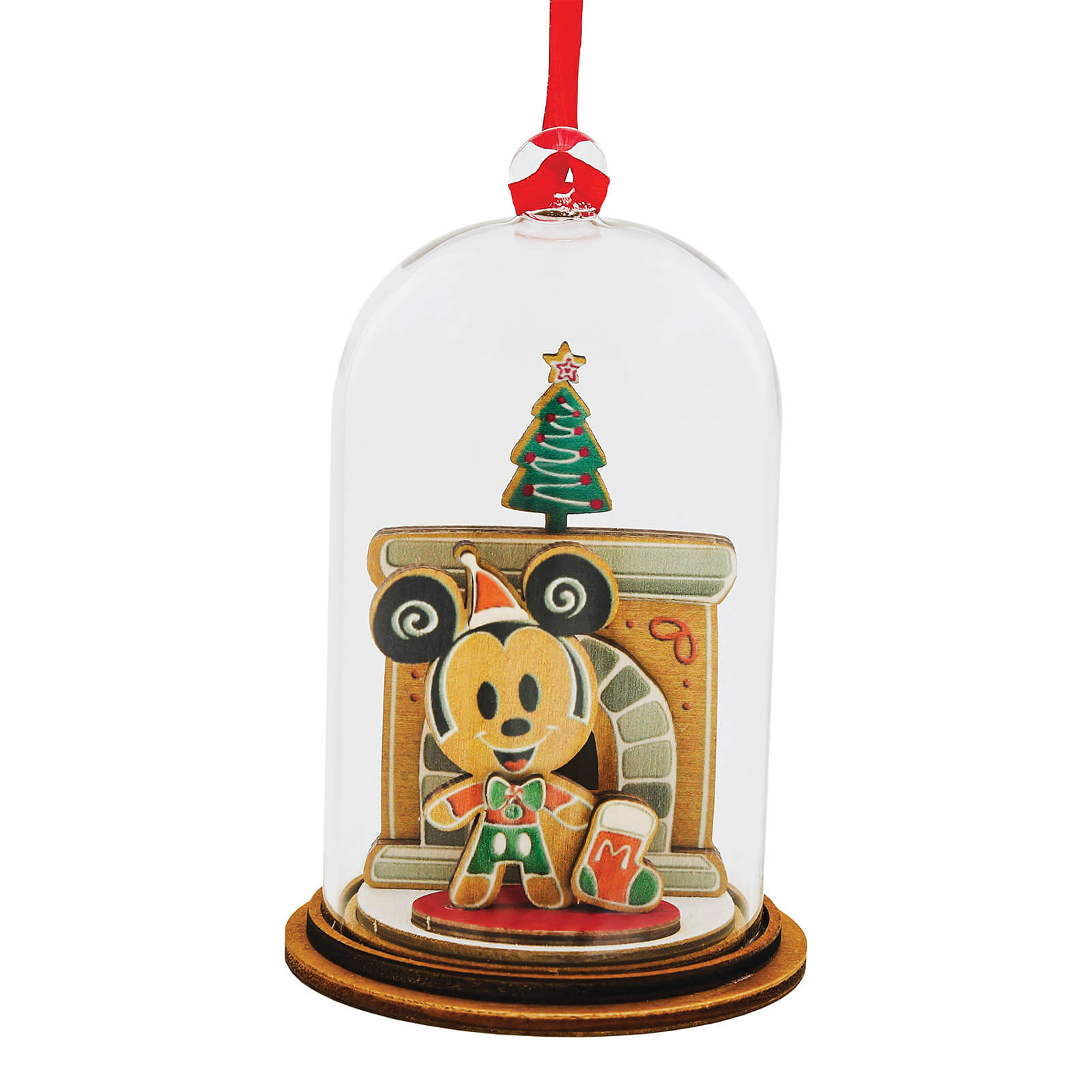 Image of Enchanting Disney Santa Please Call Here Mickey Mouse Figurine
