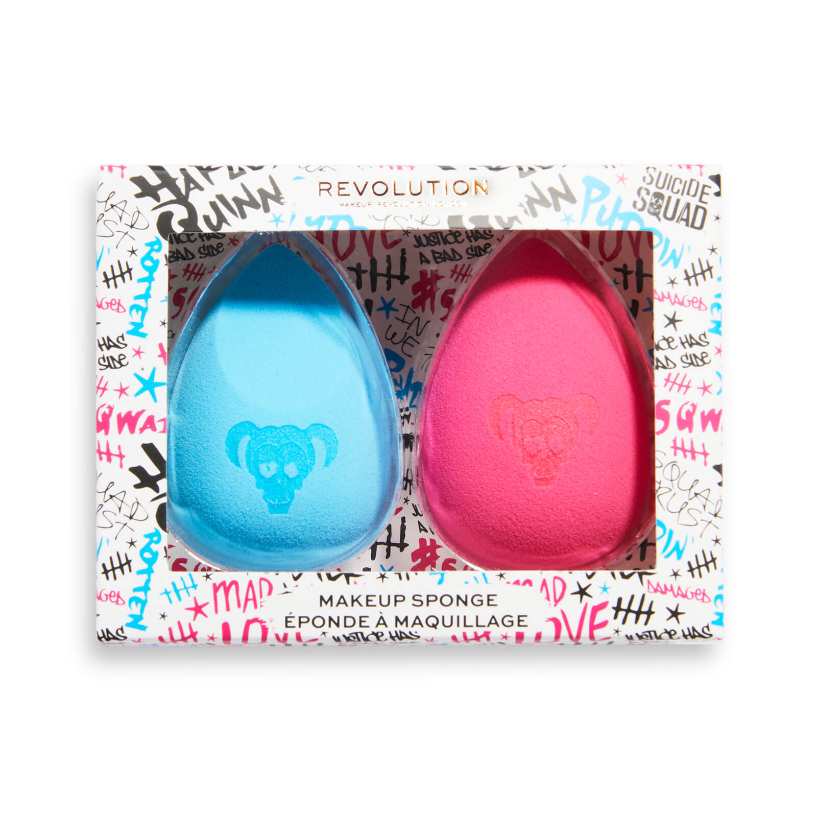 

Makeup Revolution Beauty X Harley Quinn What we are Bad Guys Makeup Sponge Duo