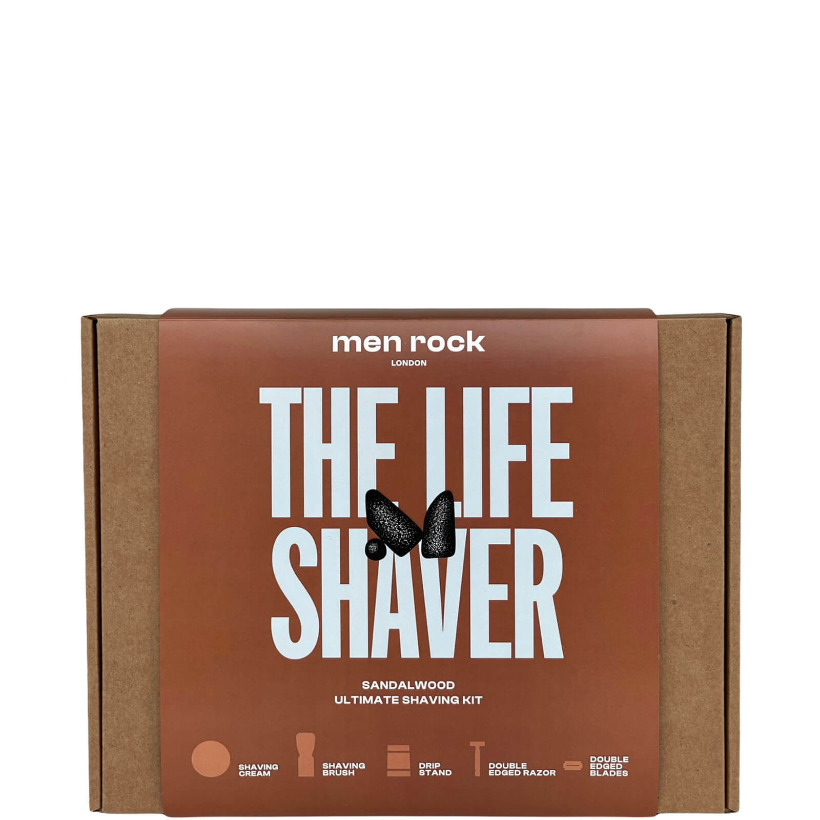 Men Rock Ultimate Shaving Gift Set - Sandalwood In Brown