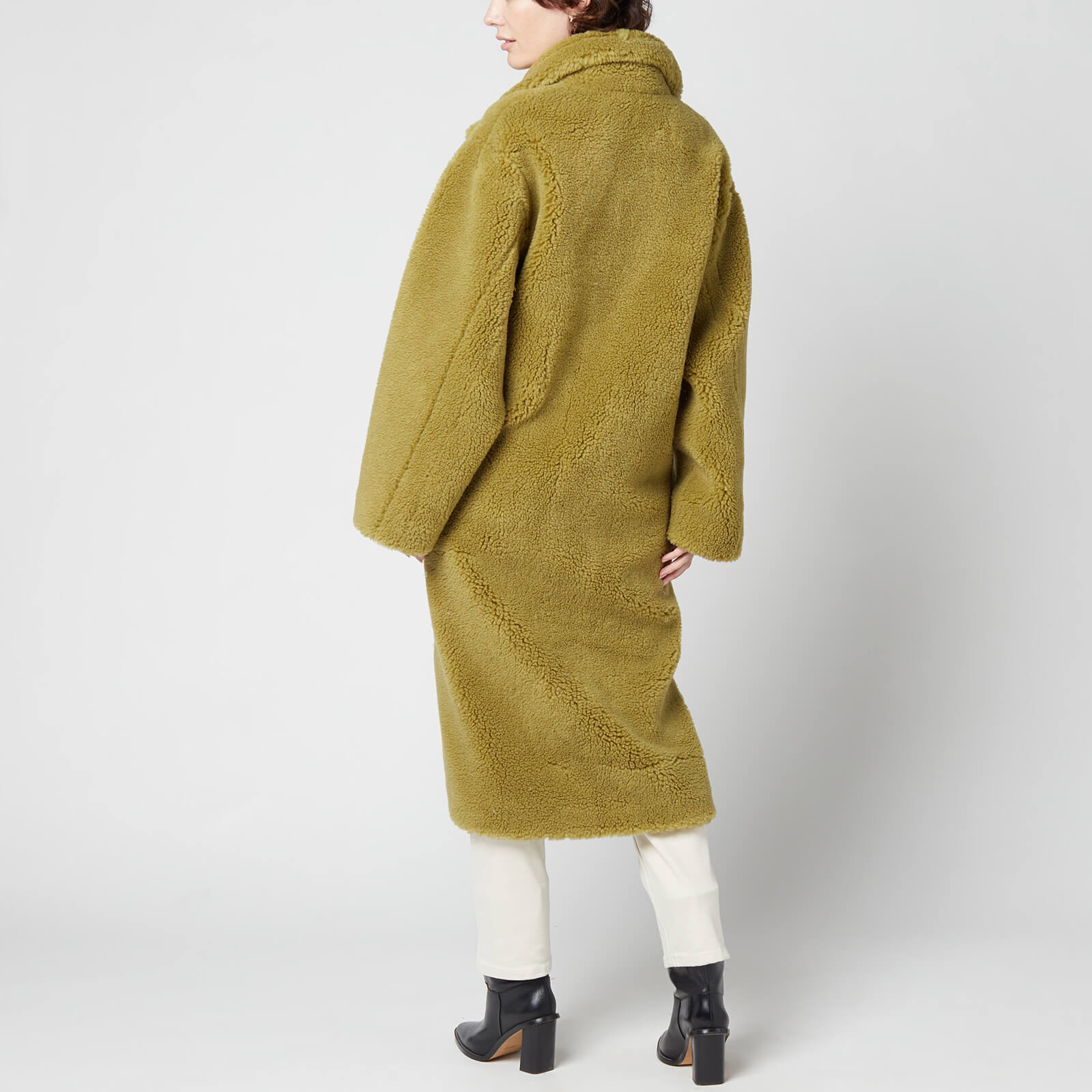 Stand Studio Women's Maria Faux Fur Teddy Coat - Army Green - FR 34/UK 6