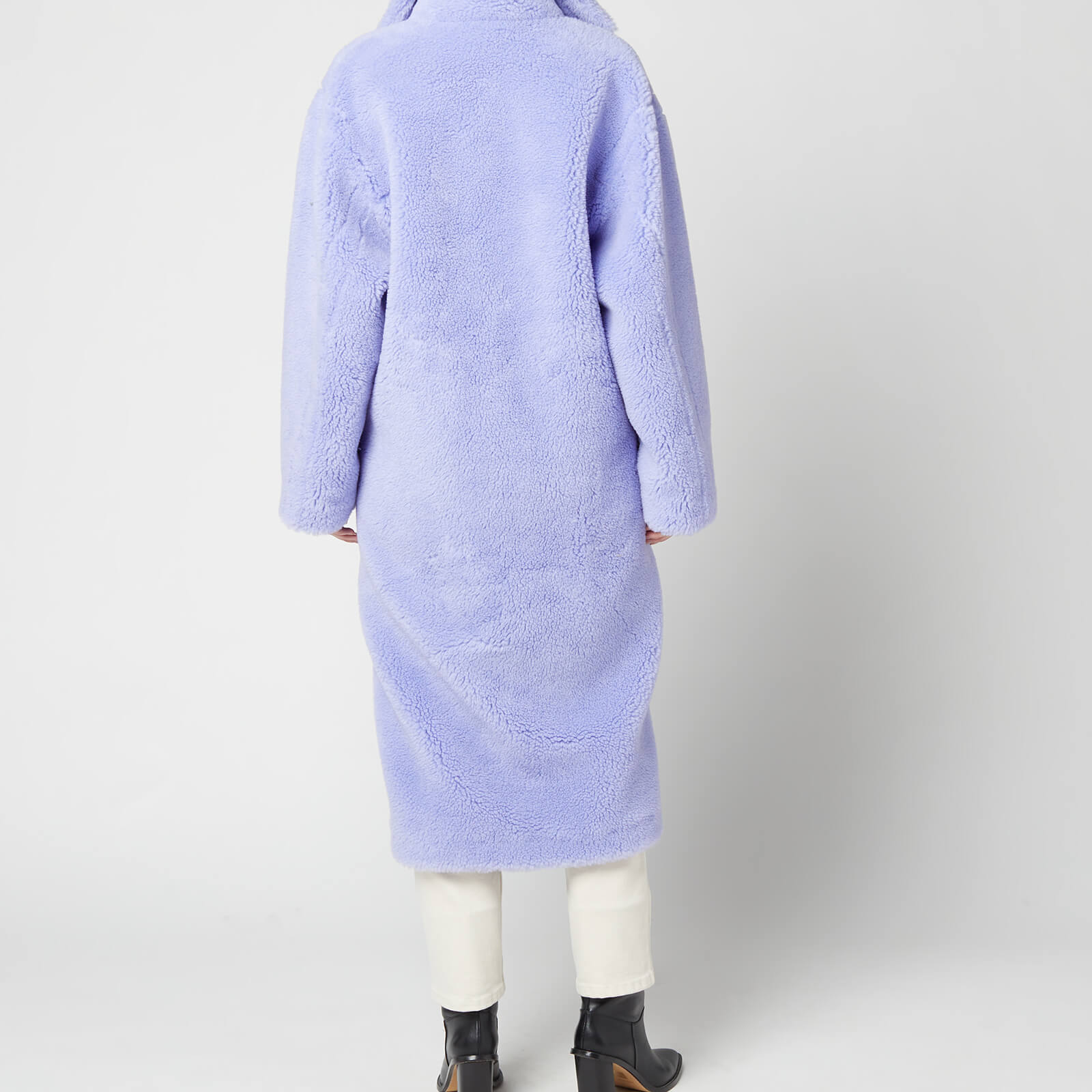 Stand Studio Women's Maria Faux Fur Teddy Coat - Light Sapphire - FR 34/UK 6