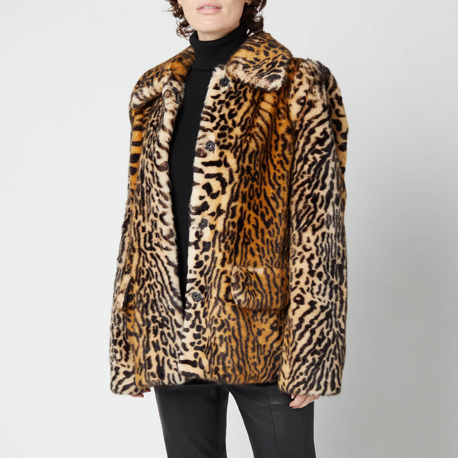 Stand Studio Women's Cass Faux Fur Leo Jacket - Leo - FR 34/UK 6