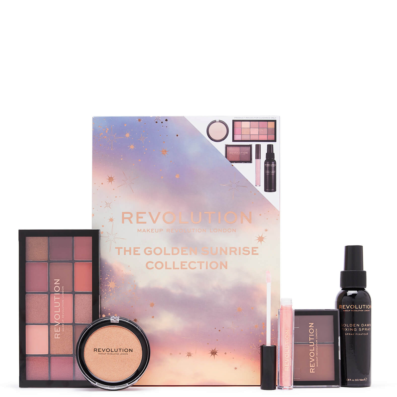 

Набор для макияжа Revolution The Golden Sunrise Collection