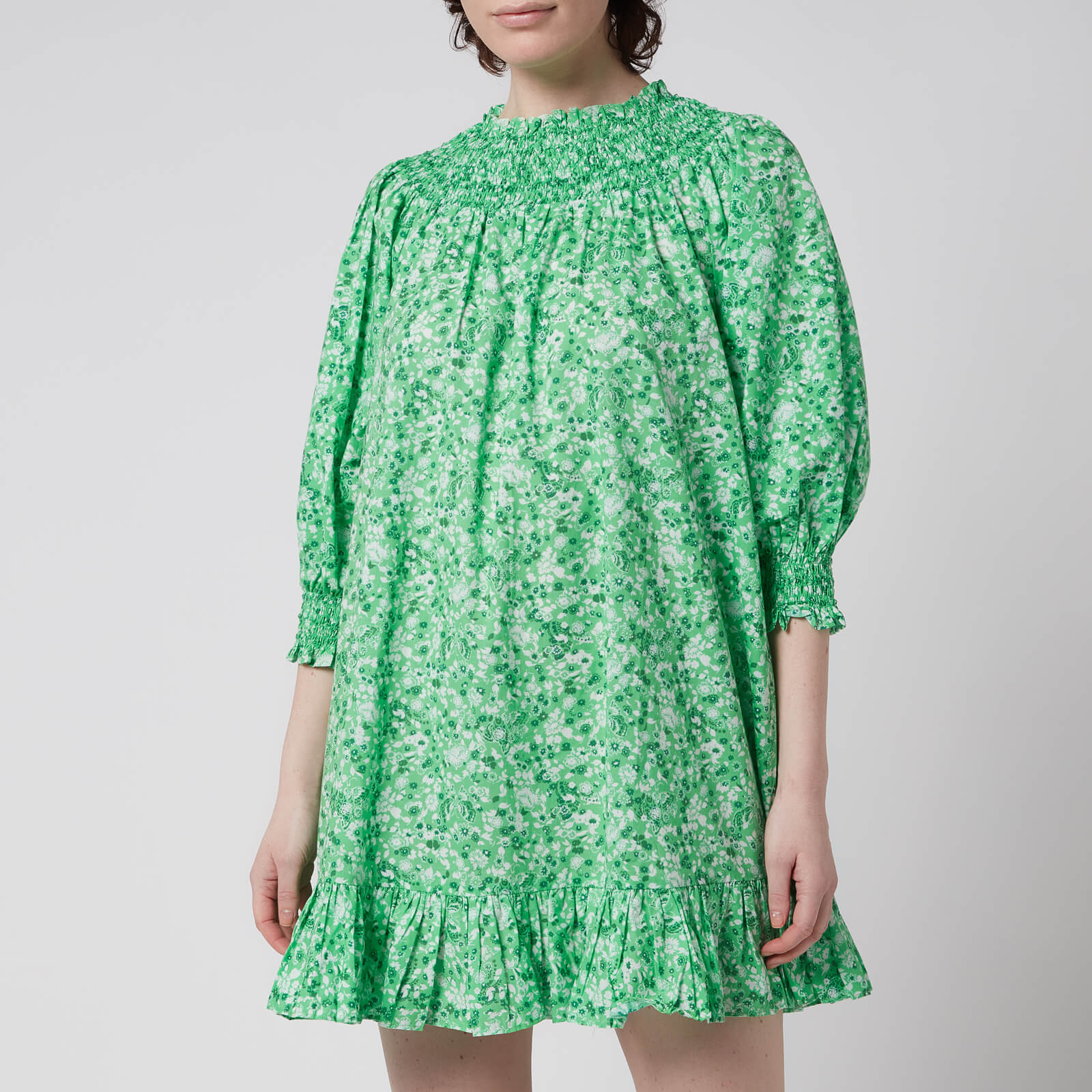 Rixo Women's Azalea Dress - Green Meadow Ditsy - UK 6
