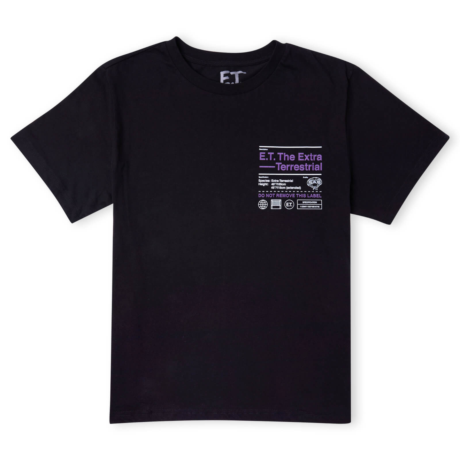 E.T. the Extra-Terrestrial Unisex T-Shirt - Black - L - Black