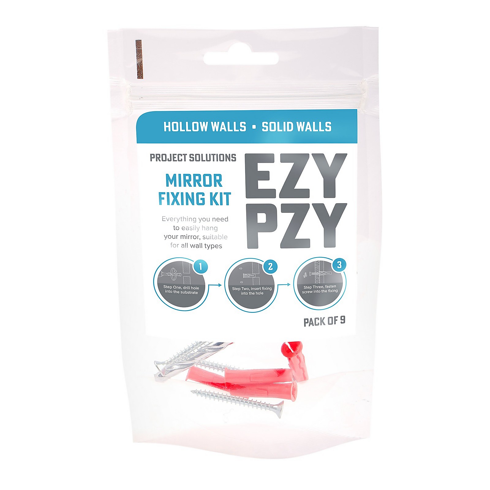 Photo of Ezy Pzy Mirror Fixing Kit - Pack Of 9