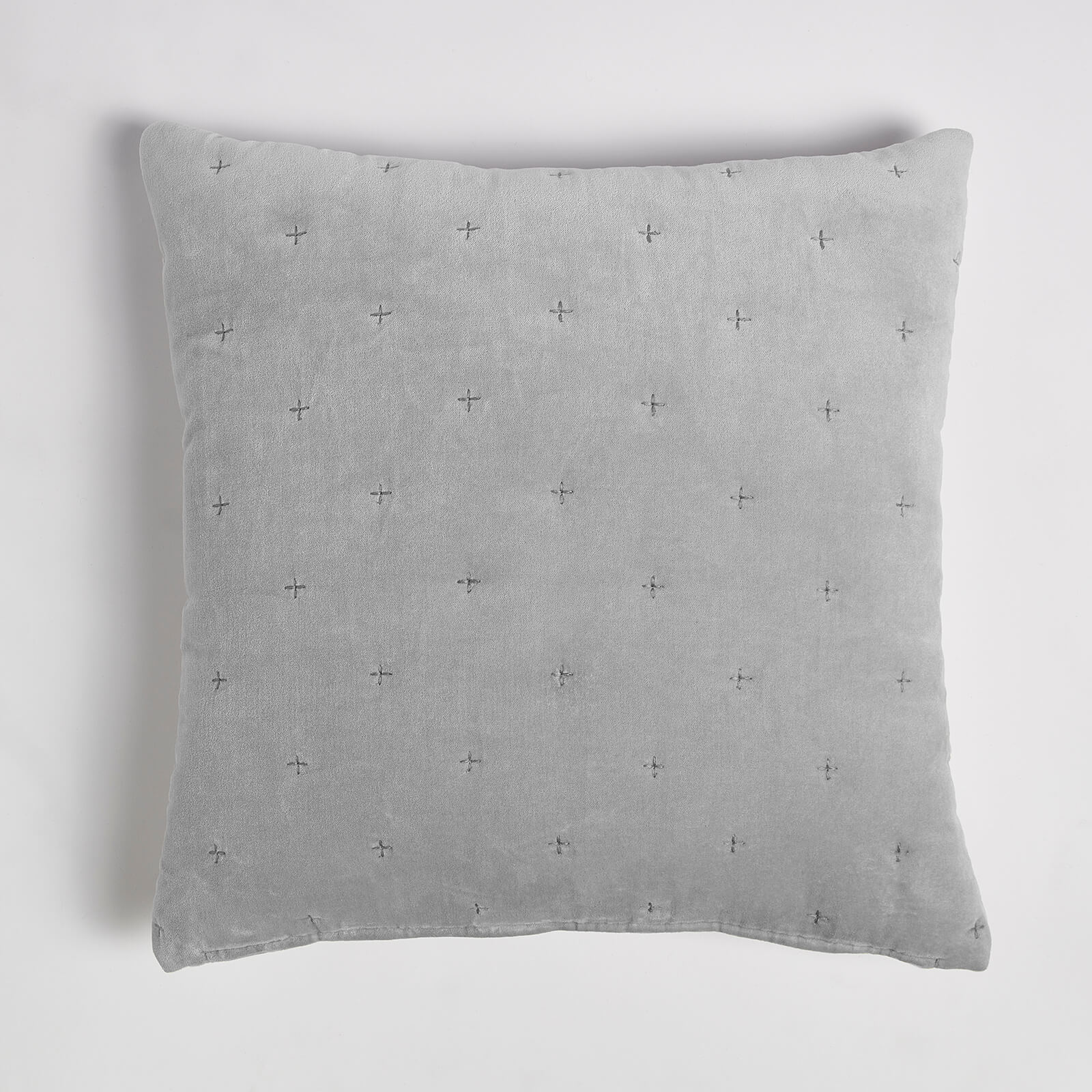 in home Cotton Velvet Cushion - Silver - 50x50cm