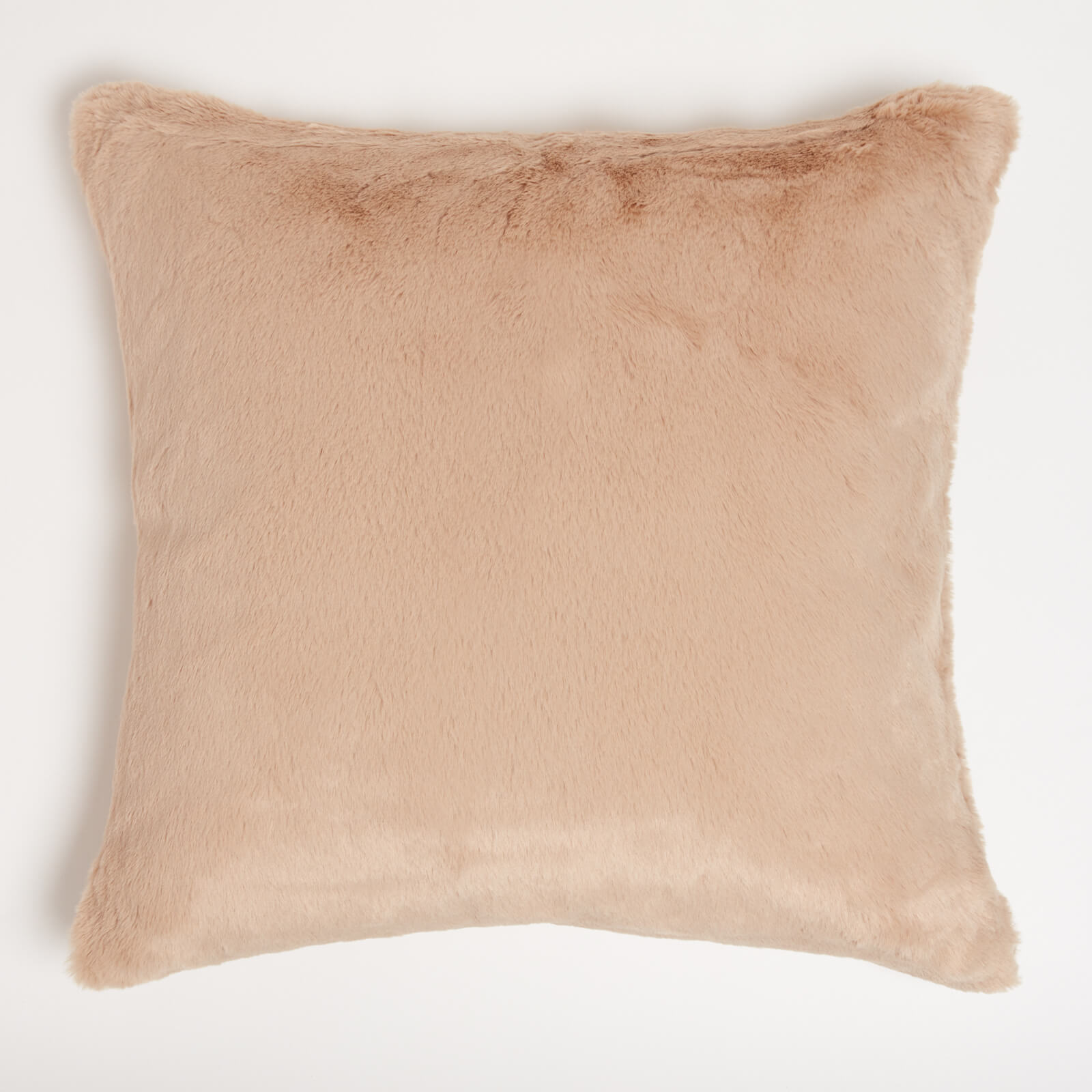 in home Recycled Polyester Faux Fur Cushion - Brown