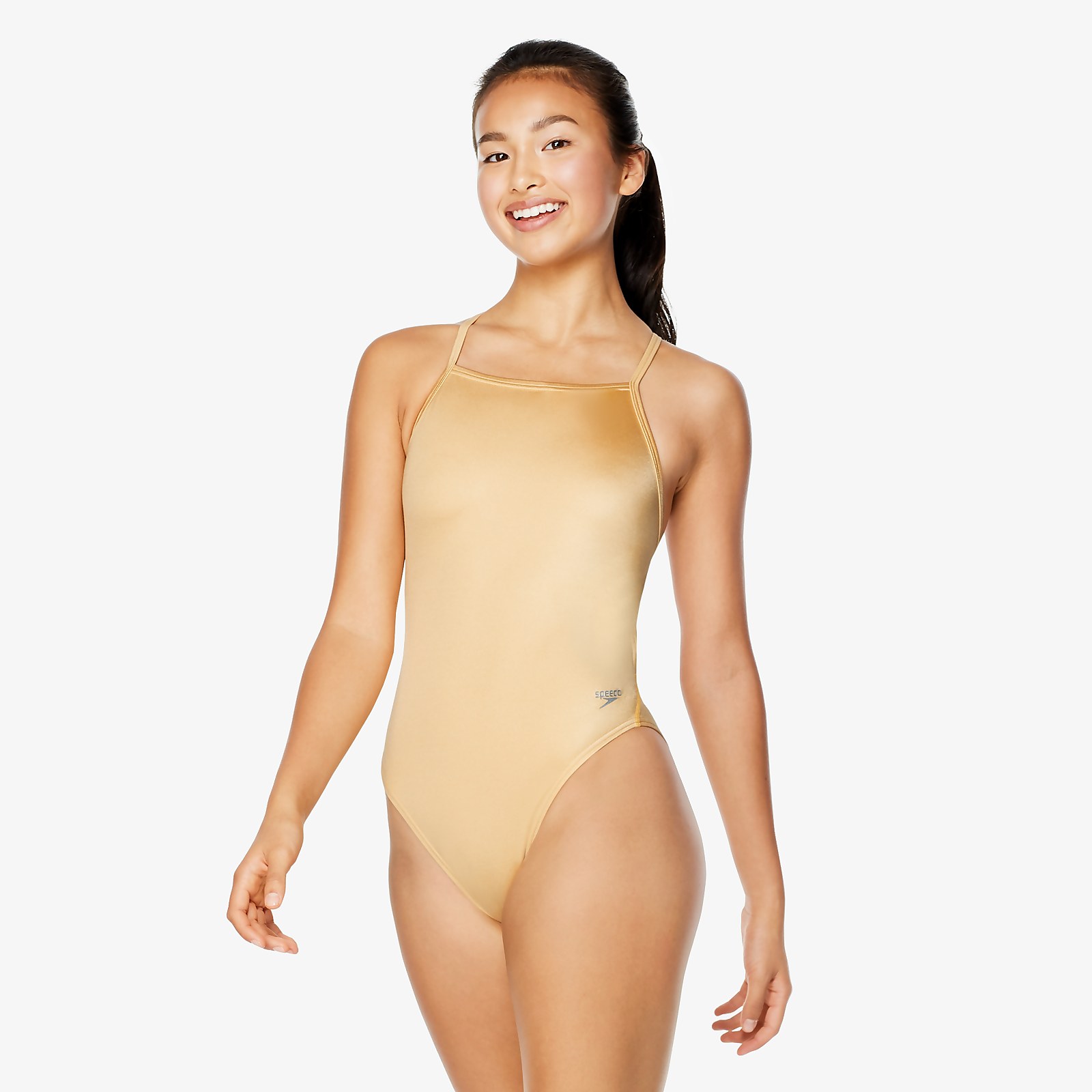 Speedo  Solid T-Back Onepiece - 32    : Gold (13234535 5053744919539) photo