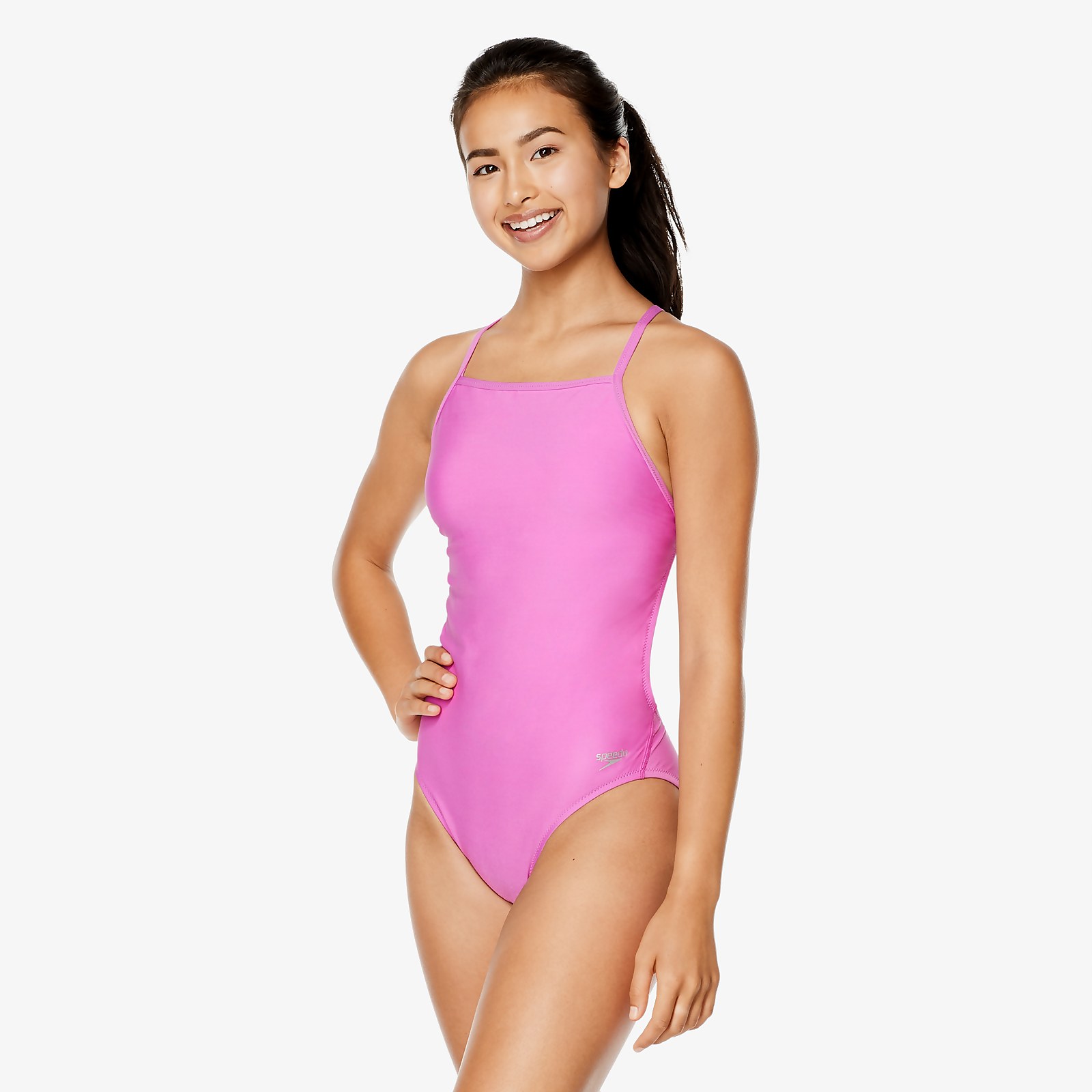 Speedo  Solid The One Back Onepiece - 22    : Pink (13235140 5053744924922) photo