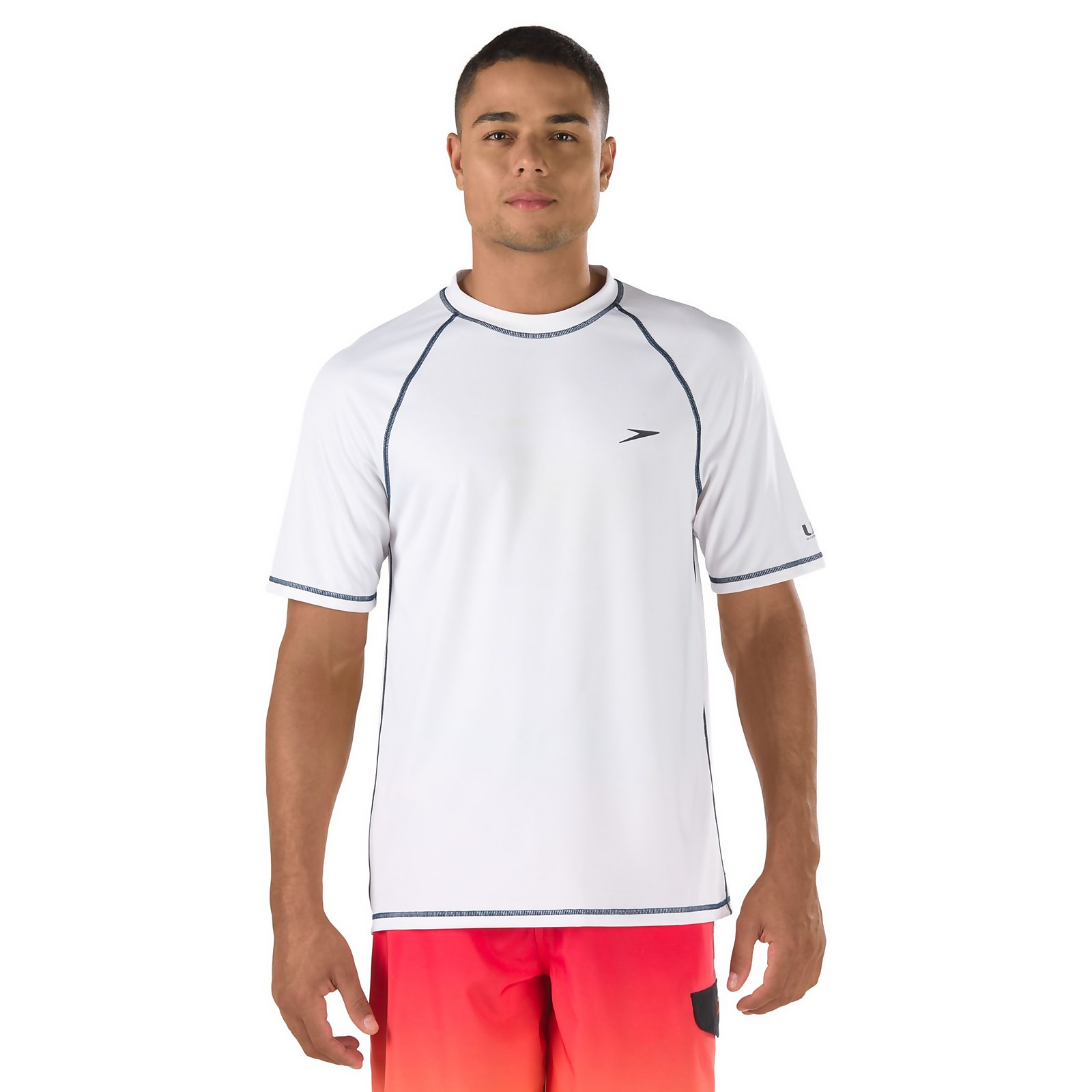 Speedo  Easy Short Sleeve Swim Shirt - L    : White (13236066 5053744803555) photo